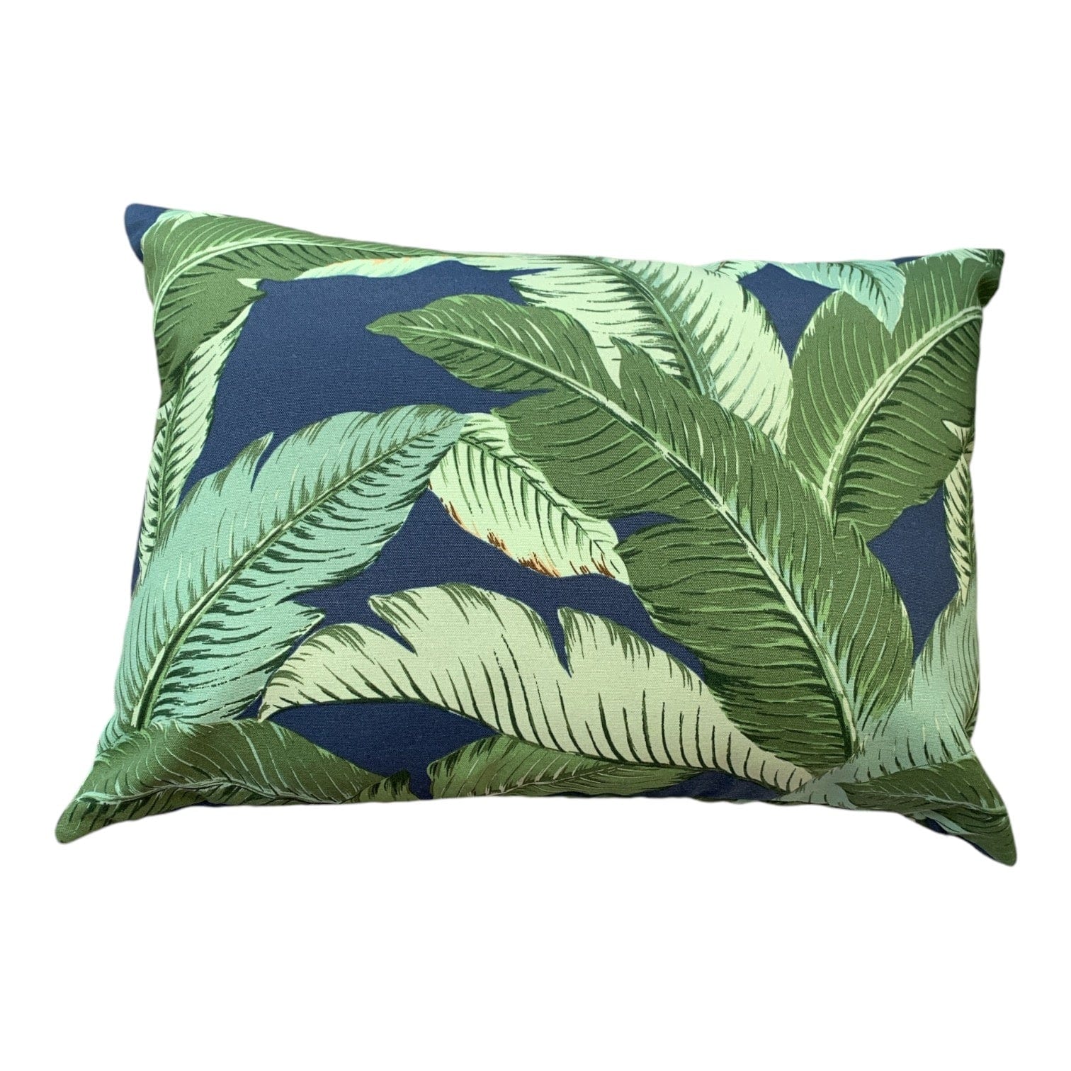 Premium Tropical Navy Palm Print Outdoor Cushion 55x40cm - Waterproof & UV Resistant Patio Furniture Cushion for Poolside, Garden, Deck & Porch Relaxation