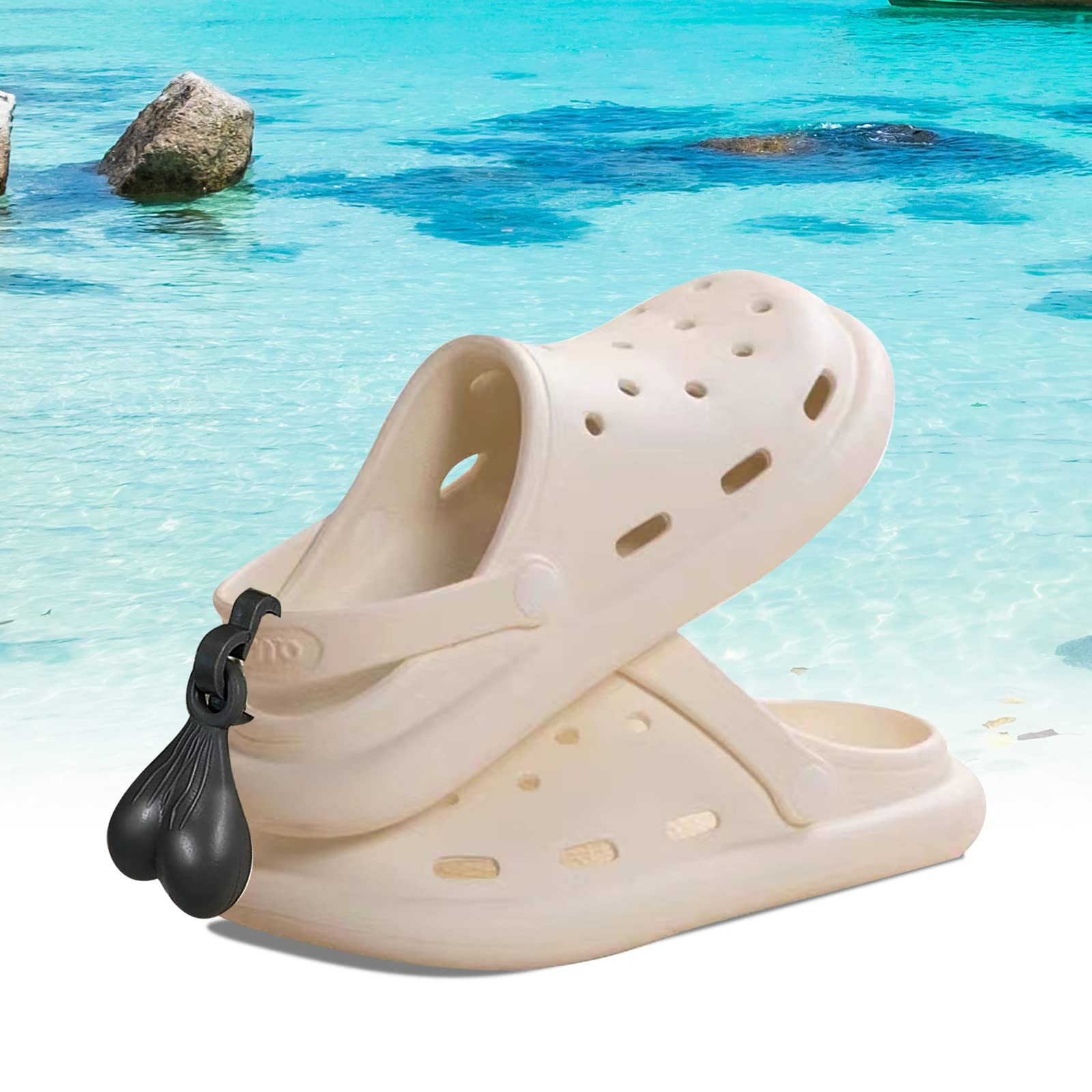 Set of 2 Funny Shoe Charms & Clips for Crocs - Unique Shoe Nuts & Balls Decorations - Perfect Birthday & Christmas Gift for Men & Women - Great for Casual Wear, Parties & Holiday Outfits
