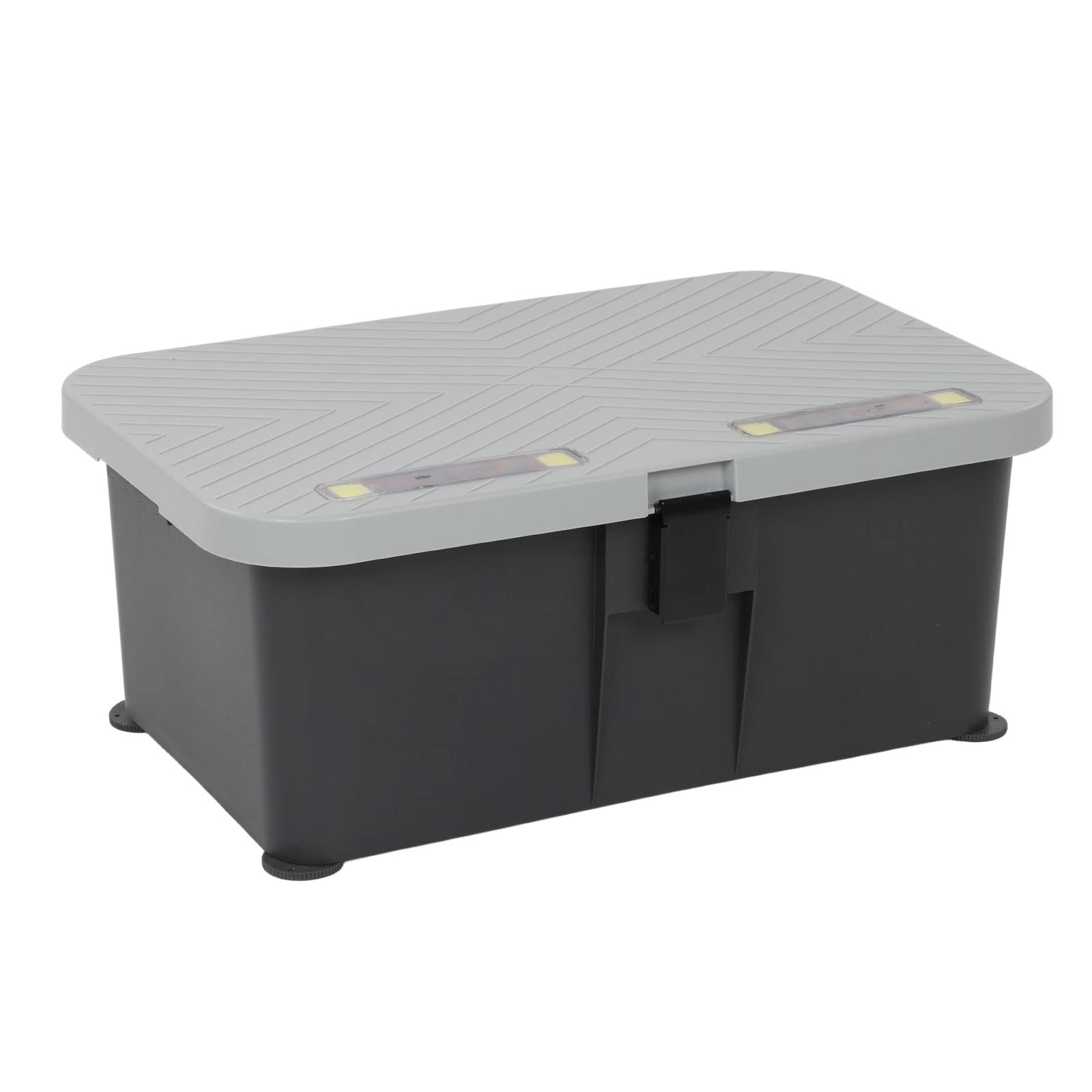 52L Heavy-Duty Trunk Storage Organizer with Solar LED Light - 150KG Capacity Car Auto Pedal Box for RV, SUV & Truck - Perfect for Road Trips, Camping & Outdoor Gear Organization