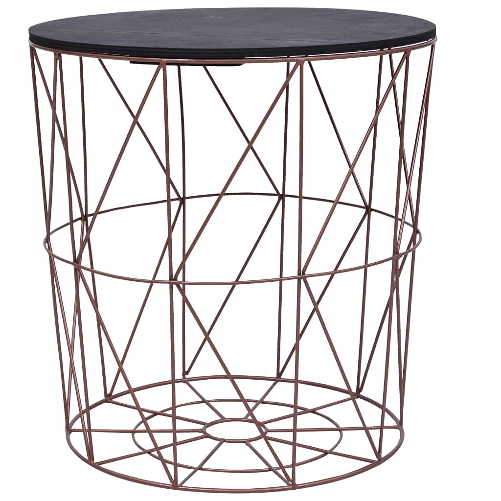 Modern Coffee Table Set of 3 - Round Copper Accent Tables for Living Room, Bedroom & Office - Center Table or Side Table for Sofa - Fast Shipping - Perfect for Small Spaces, Home Decor & Coffee Table Books Display