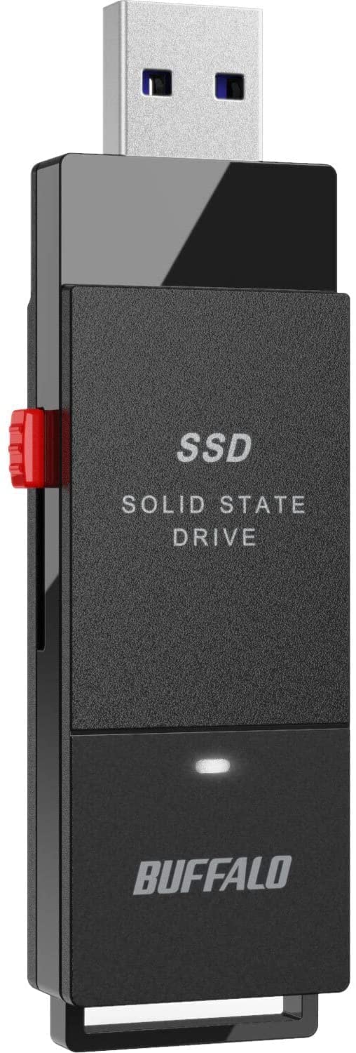 BUFFALO 2TB External SSD Portable Solid State Drive - USB 3.2 Gen 2, USB-C & USB-A Compatible - Up to 600MB/s High-Speed Transfer - Works with PS4, PS5, Windows & Mac - Perfect for Gaming, Video Editing & Data Backup - SSD-PUT2.0U3B