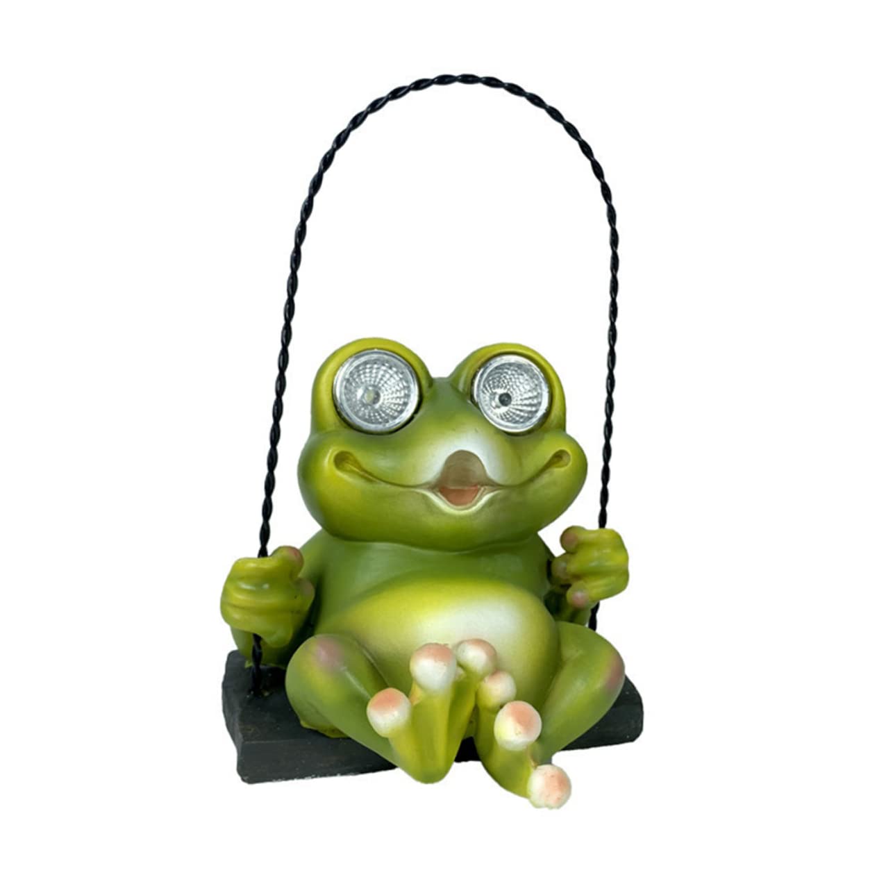 Solar Frog Garden Lights - Waterproof Outdoor Solar Decorative Statue with LED for Yard, Patio, Pathway - Cute Animal Resin Figurine for Nighttime Landscape Lighting & Garden Decor