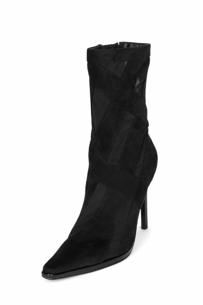 Jeffrey Campbell Women's Striped Black Mules - Comfortable Slip-On Shoes for Casual Outings & Everyday Wear