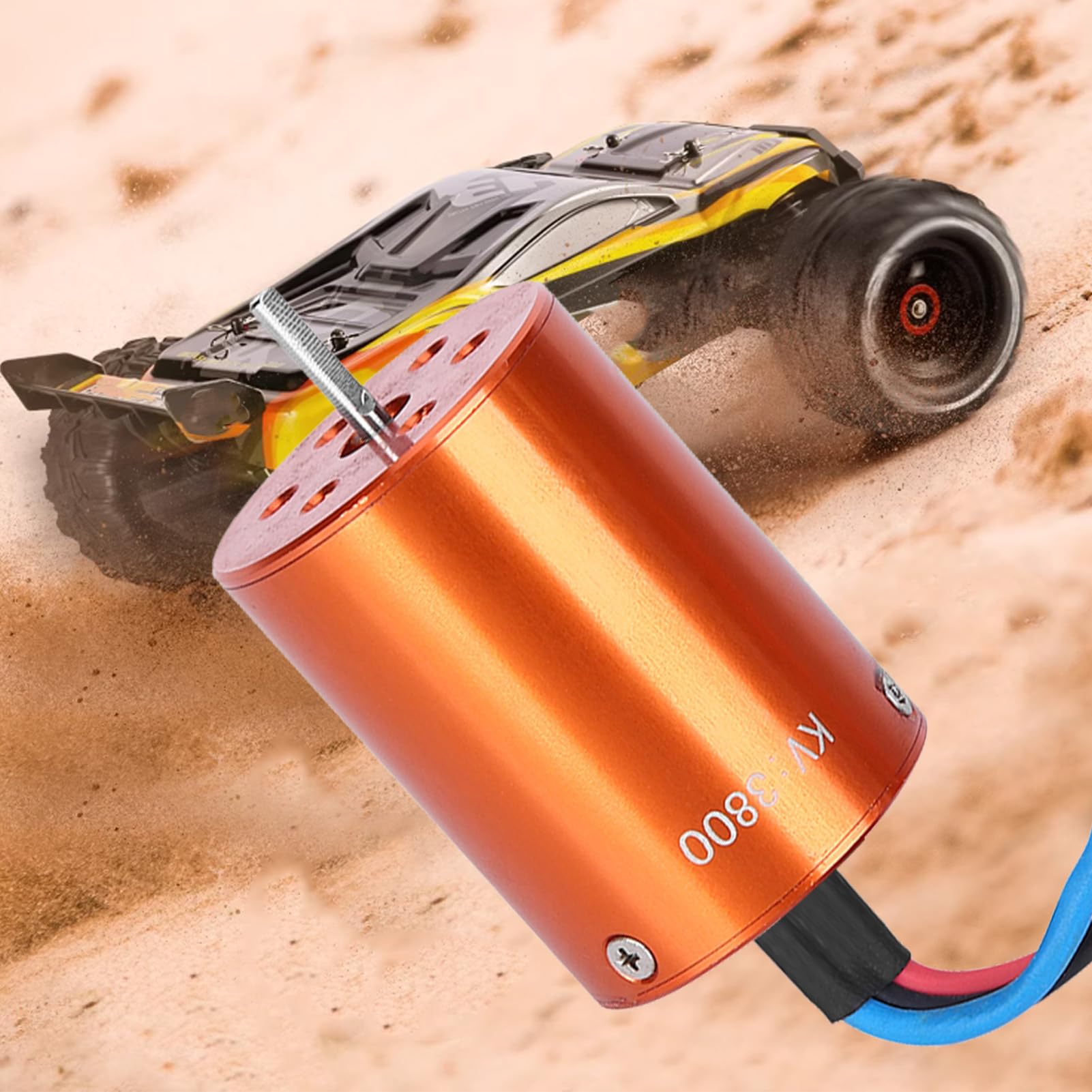 3800KV High-Speed Brushless Motor - Metal RC Electric Motor 2838 for 1/12 & 1/14 Scale RC Boats - 2.3mm Shaft - Perfect for Racing & Hobby RC Boat Upgrades
