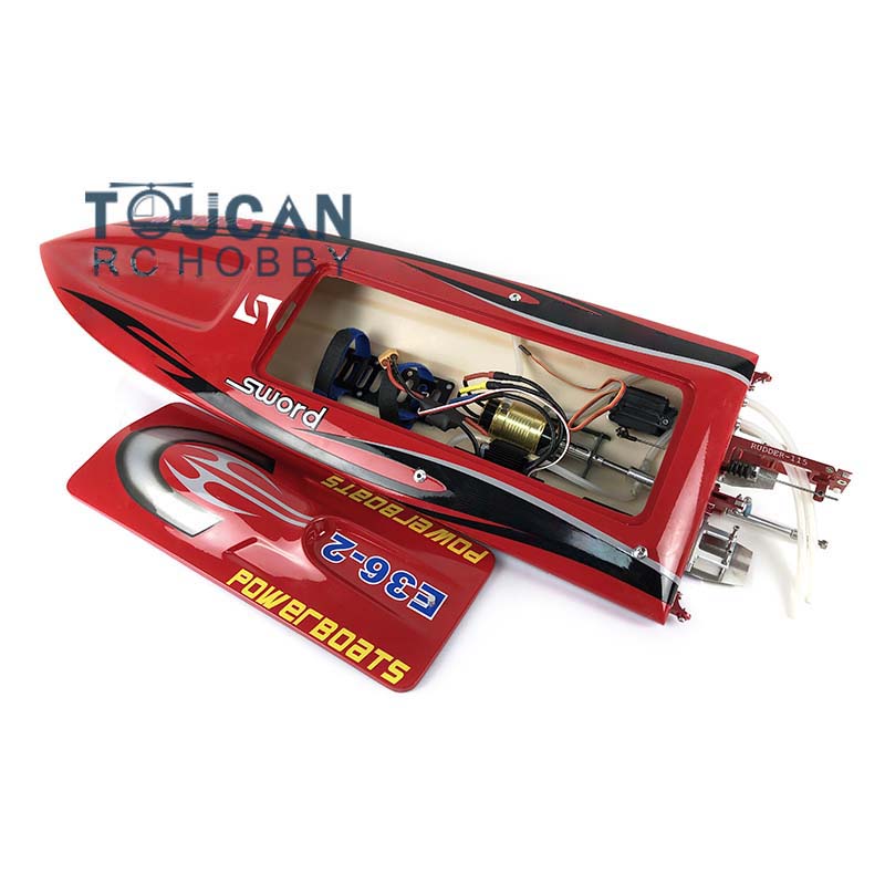 E36 Fiber Glass 2.4Ghz High Speed Electric RC Racing Boat - PNP with Motor, Servo & ESC (No Battery) - DIY Model 845x245x130mm - 75-80km/h - Perfect for Lakes, Ponds & Competitive RC Boat Racing