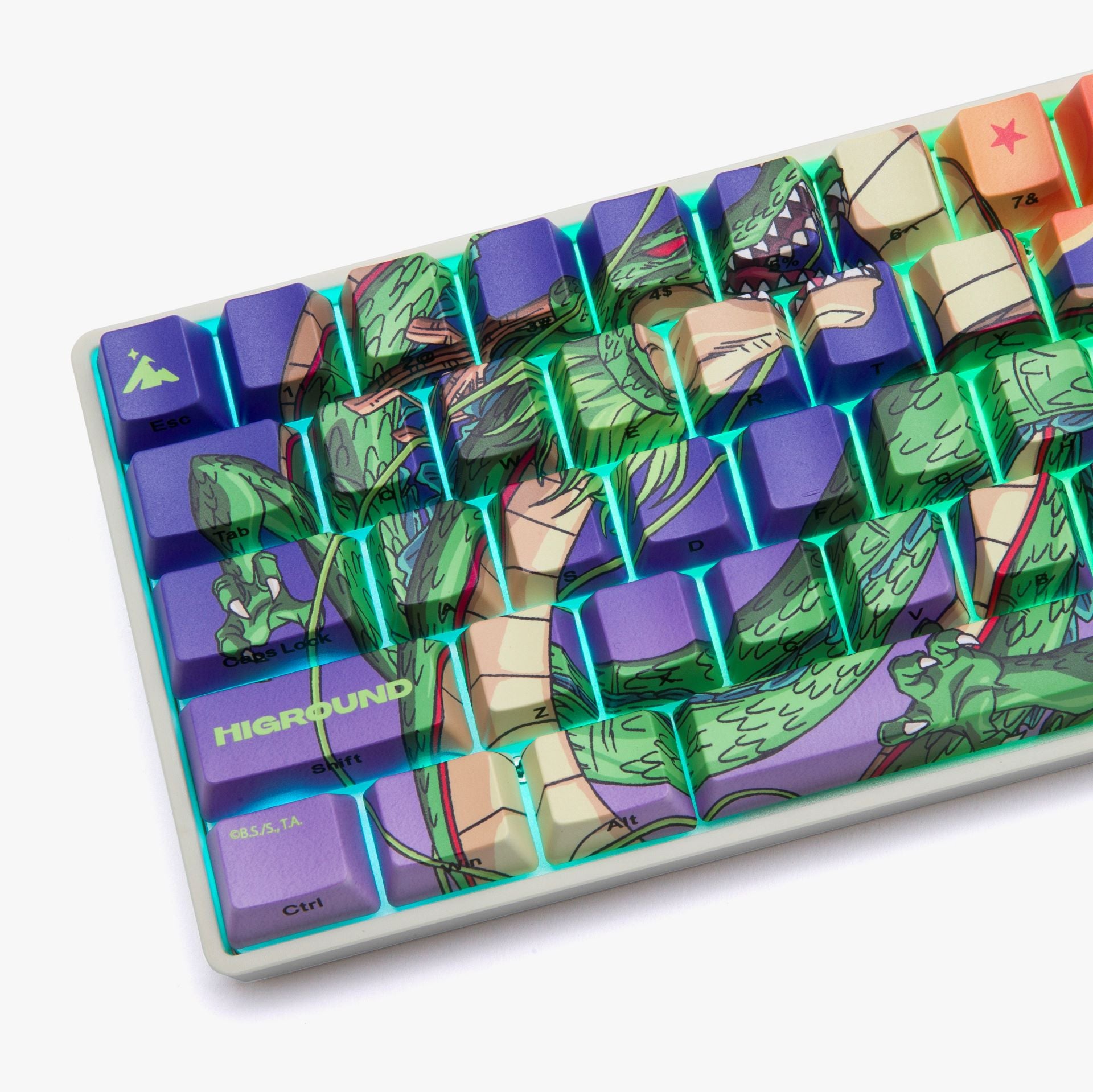 DBZ x HG Basecamp 65 Mechanical Keyboard - Shenron Dragon Theme Custom Gaming Keyboard with RGB Backlight | Perfect for Anime Fans, PC Gamers & Typing Enthusiasts
