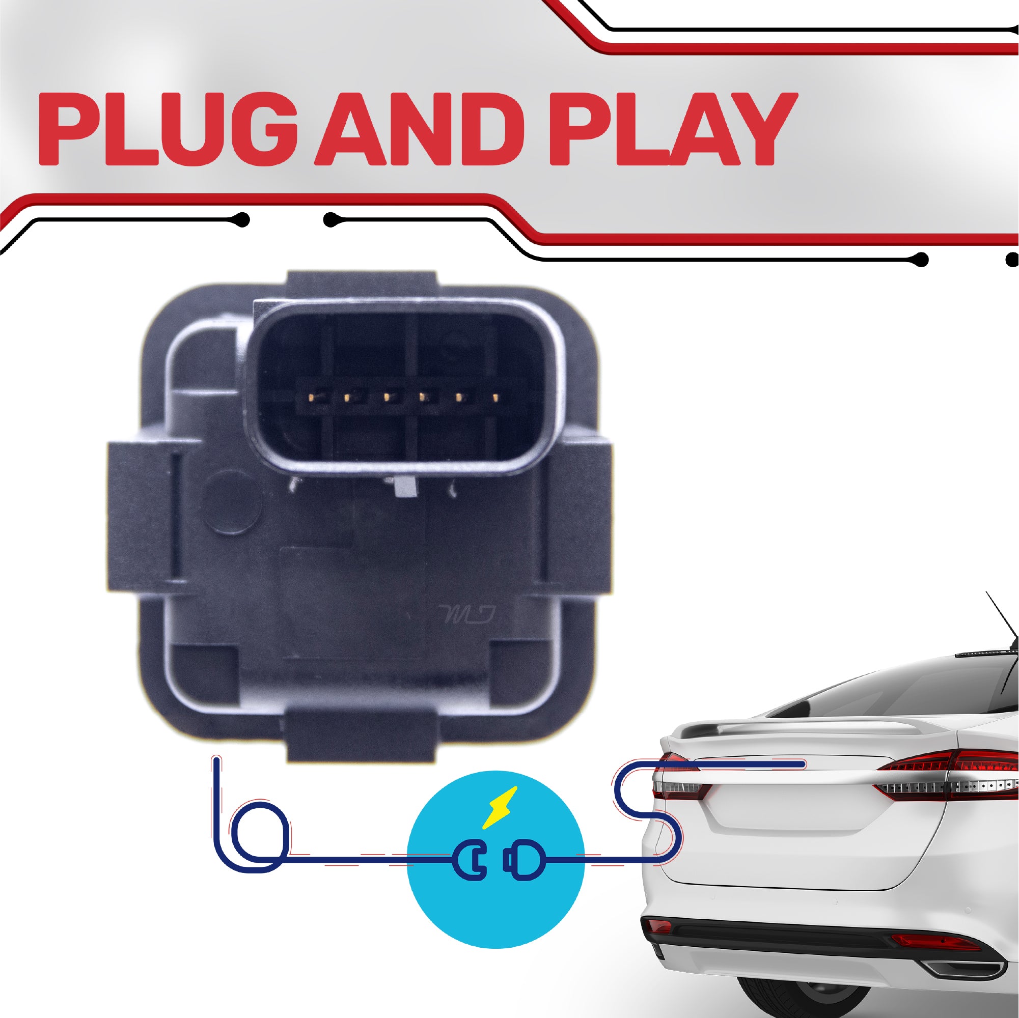 2013-2019 Ford Taurus Backup Camera Replacement - OEM DG1Z 19G490 A & EG1Z 19G490 A Compatible with Taurus SHO & Police Interceptor - Perfect for Parking Assistance & Rear View Safety