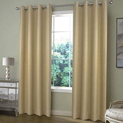 IYUEGO 120Inch-300Inch Wide Blackout Curtains for Large Windows - Solid Faux Linen Grommet Top Room Darkening Drapes - Custom Sizes 120