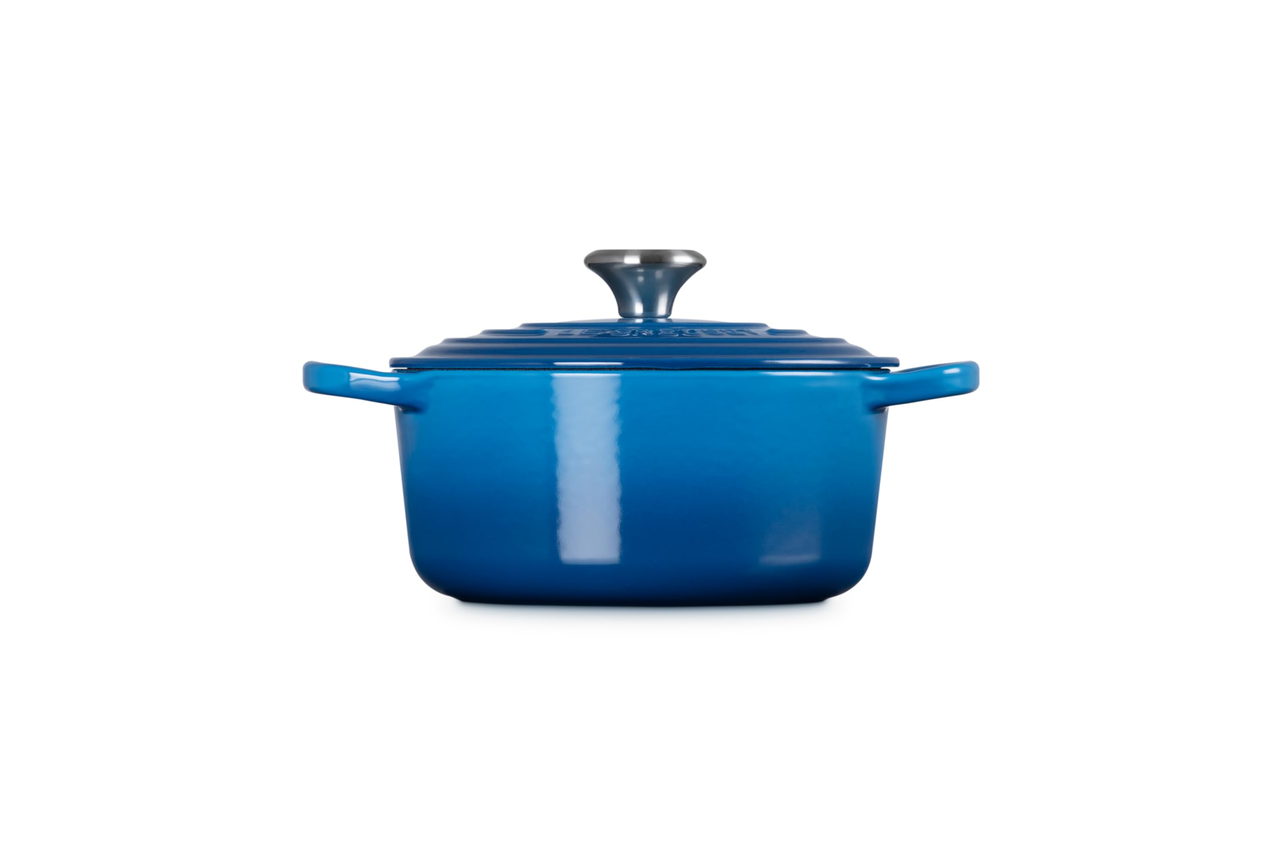 Le Creuset Enameled Cast Iron Signature Round Dutch Oven 2 Quart – Classic Marseille Blue – Perfect for Soups, Stews & Baking – Durable Kitchen Essential for Home Chefs