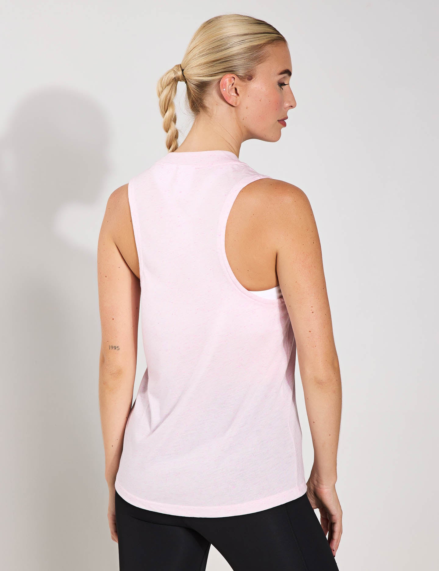 Essentials Winners Tank Top - Clear Pink & White | Comfortable & Stylish Women's Workout Top for Gym, Yoga & Running