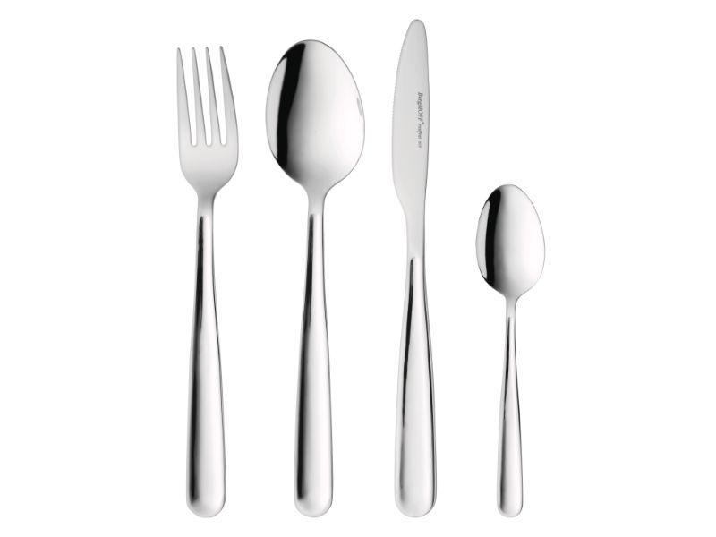 BergHOFF Essentials Sereno 25-Piece Stainless Steel Flatware Set - Elegant Dining Utensils for Everyday Use, Dinner Parties & Gifts