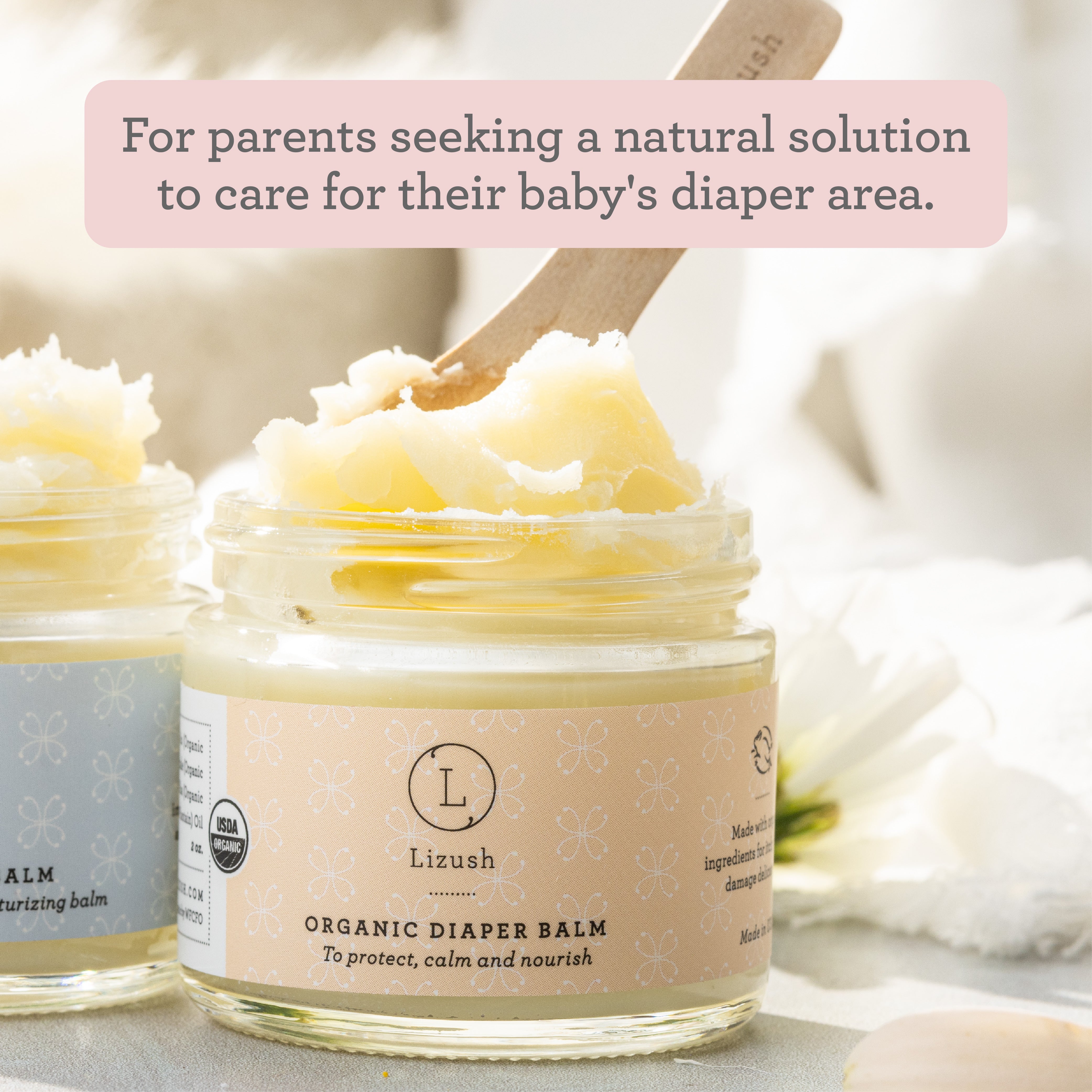 Organic Diaper Balm for Babies - Soothing, Protective & Nourishing Skin Care | Perfect for Diaper Rash Prevention & Sensitive Skin Relief