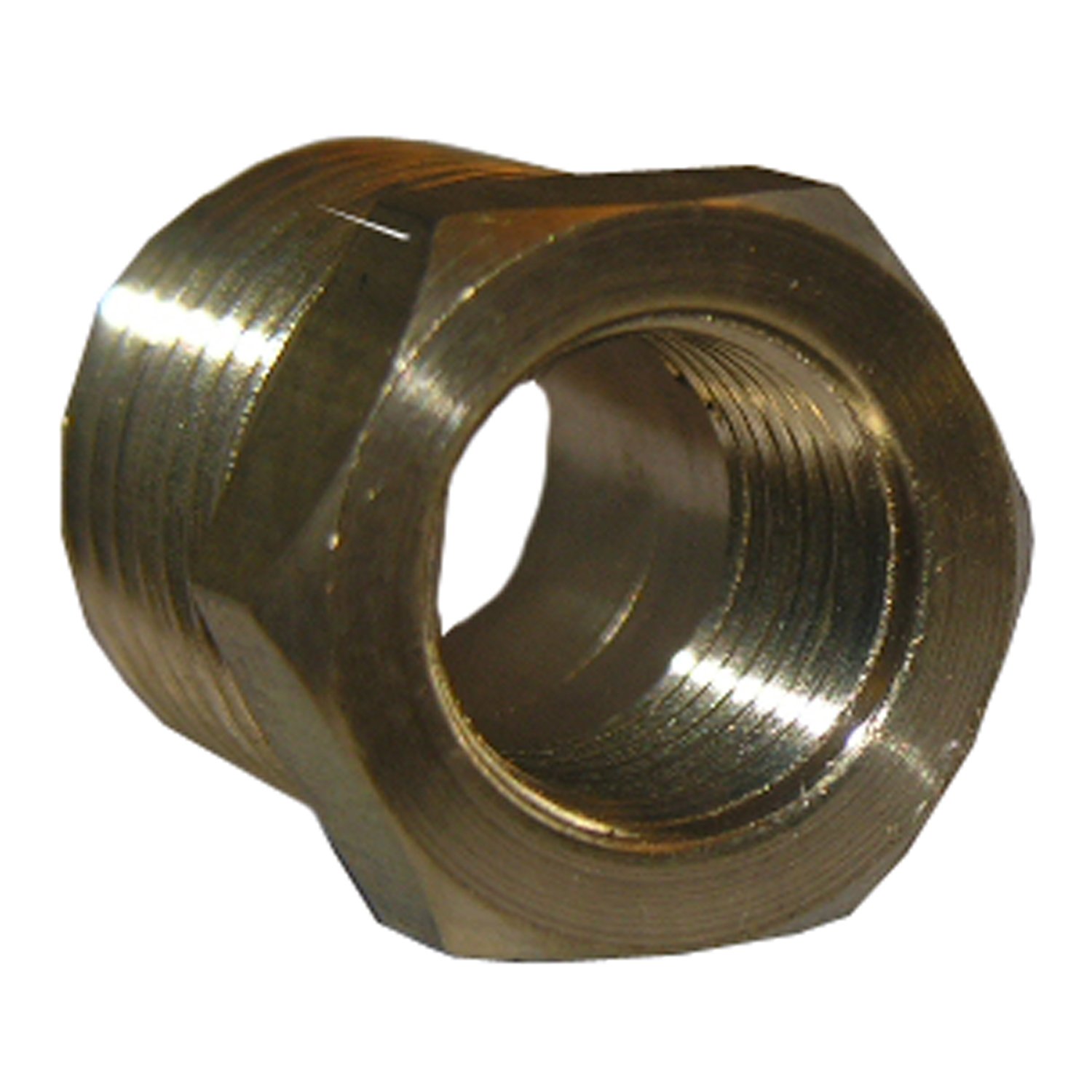 LASCO 17-9243 3/8-Inch Male to 1/8-Inch Female Brass Hex Pipe Bushing Fitting - Perfect for Plumbing, HVAC, and Water Supply Systems