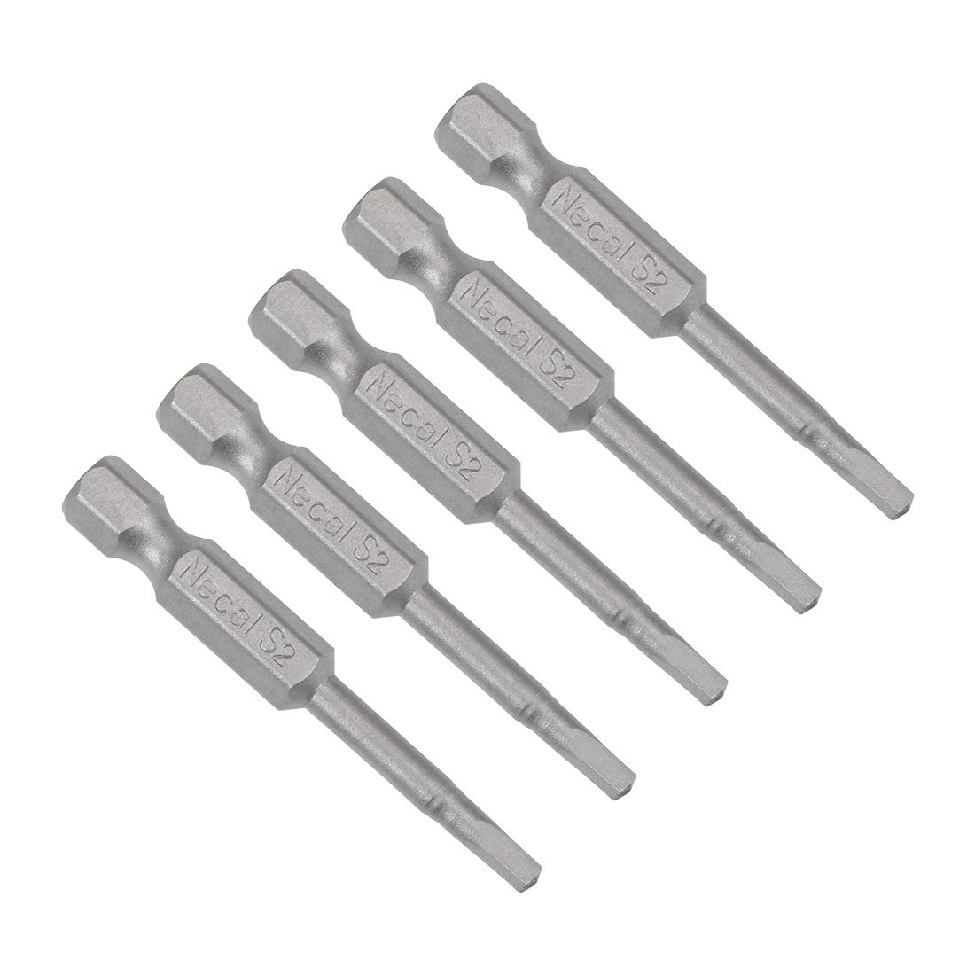 uxcell 5 Pcs SQ1 Magnetic Square Head Screwdriver Bits - 1/4 Inch Hex Shank, 2-inch Length S2 Power Tools Square Drive Screwdriver for DIY Projects, Furniture Assembly & Home Repairs