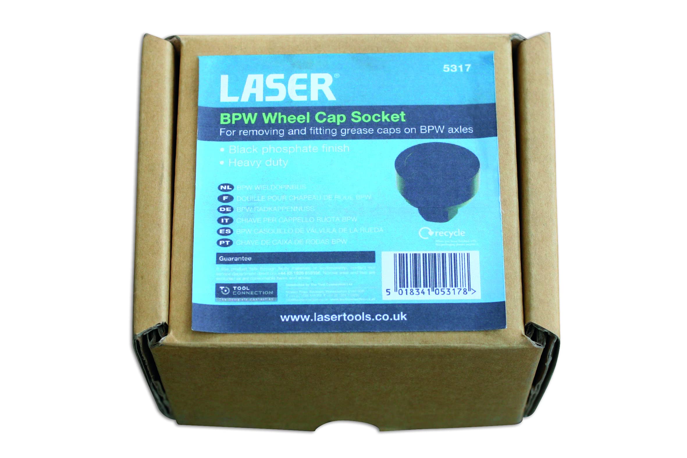 65mm Laser 5317 BPW Axle Nut Socket - Heavy Duty Truck Wheel Lug Nut Remover Tool for Semi Trailers & Commercial Vehicles (Ideal for Mechanics & DIY Auto Repairs)