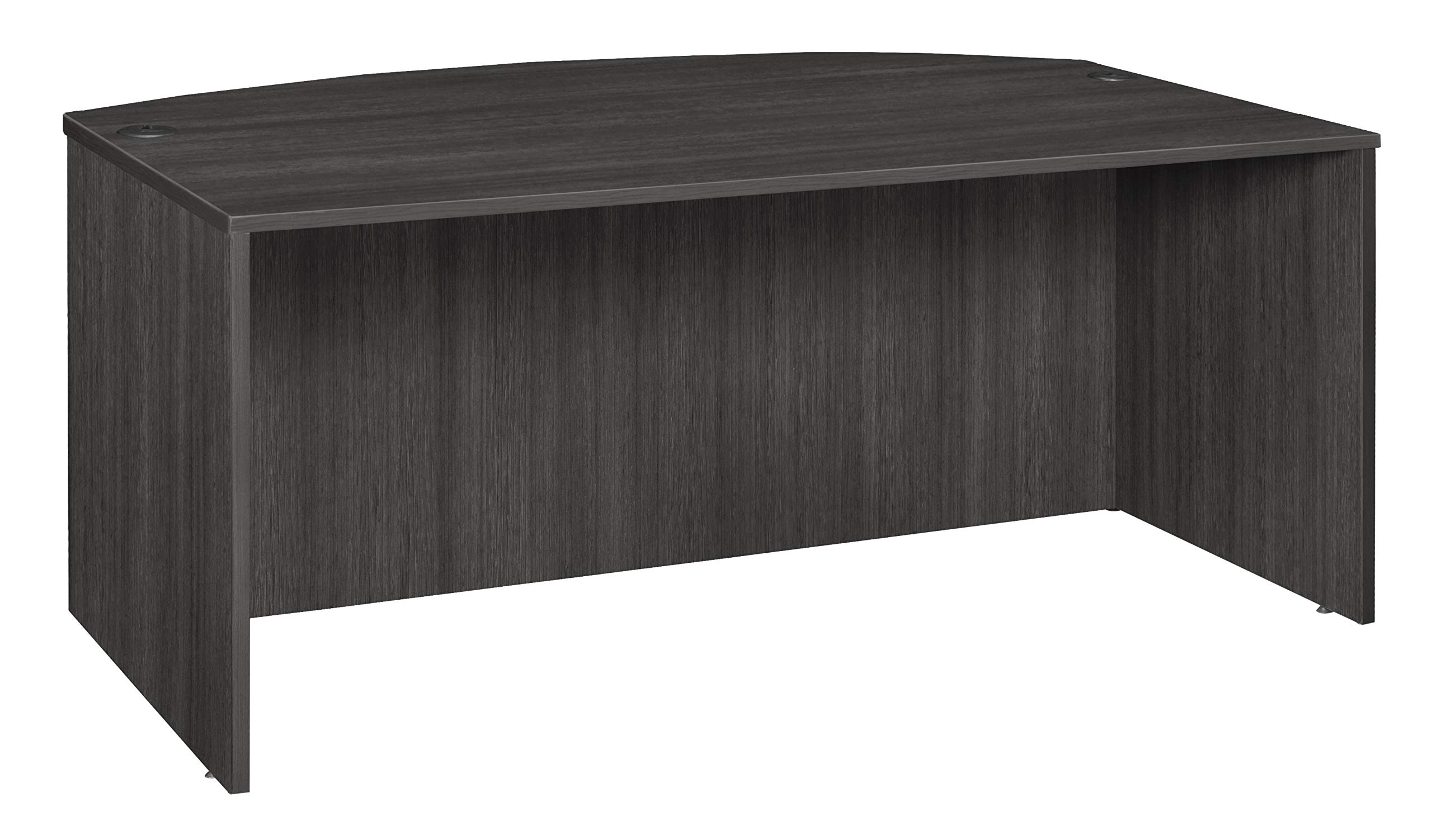 Regency Legacy 71 Inch Bowfront Writing Desk with Drawers - Ash Grey Finish for Home Office & Study Room