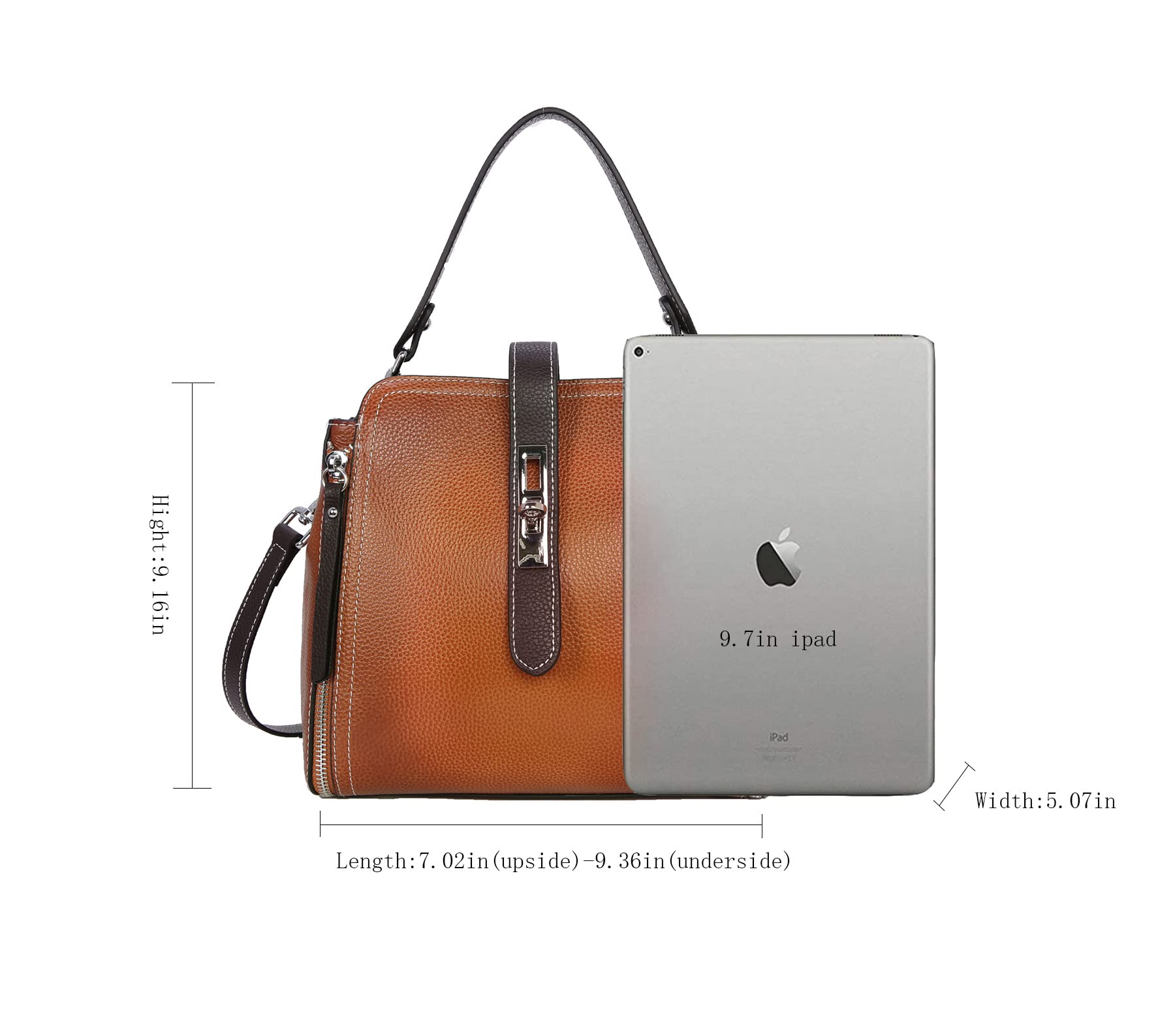 HESHE Leather Handbags for Women - Stylish Crossbody & Shoulder Bags for Daily Use