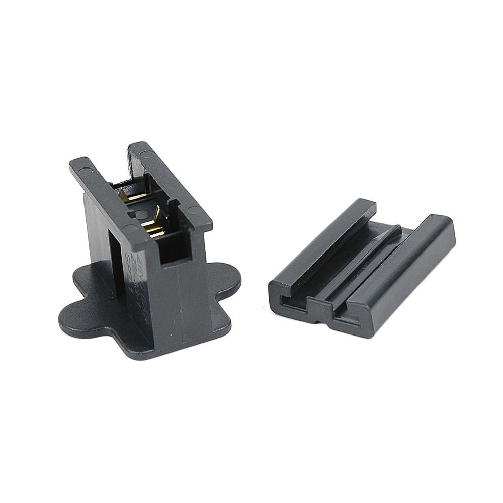 Novelty Lights SPT1 Female Vampire Plugs (25 Pack) - Black Outdoor Christmas Light Connectors with Slide-On Back, 8 Amp Rating, Indoor/Outdoor Use - Perfect for Holiday Decorations, String Lights, and DIY Lighting Projects