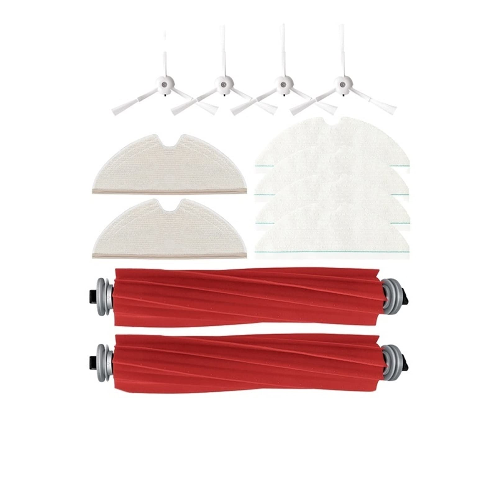 Roborock T8 Robot Vacuum Cleaner Replacement Parts Kit - 4-in-1 Accessories Set with Mop, Disposable Mop, Side Brush & Main Brush | Compatible with Roborock T8 Series | Perfect for Hardwood Floors, Carpets & Pet Hair Cleaning