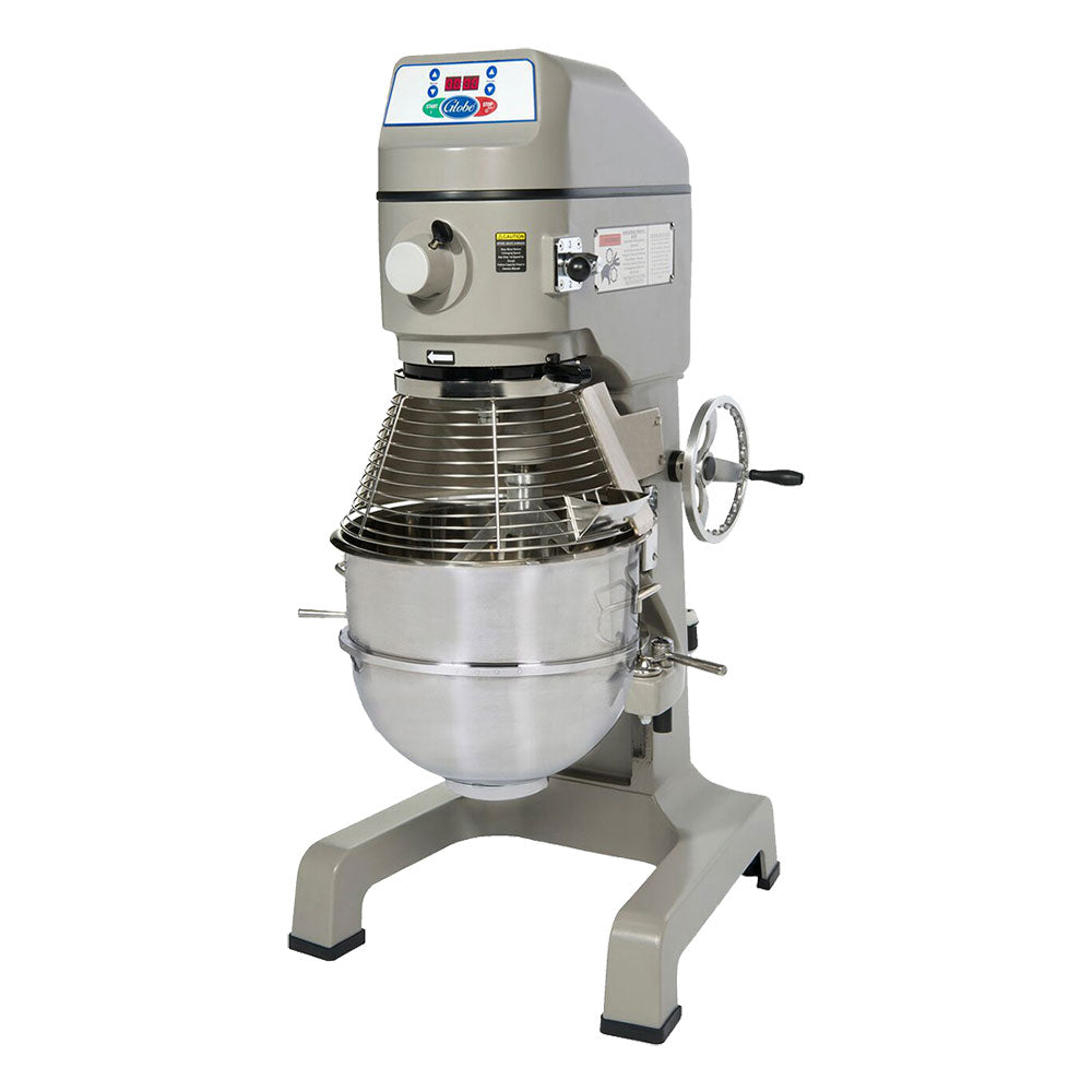Globe SP40 Planetary Floor Mixer - 40 Quart Commercial Dough Mixer for Bakeries, Restaurants & Pizzerias - Heavy Duty Dough Kneading & Mixing