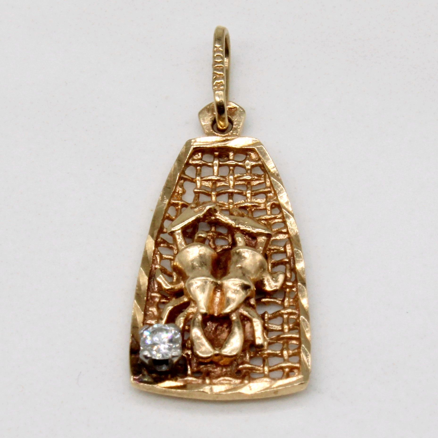 10K Gold Crab Diamond Pendant Necklace | 0.04ct Real Diamond | Elegant Jewelry Gift for Women | Perfect for Beach Vacations, Summer Outfits & Birthday Gifts