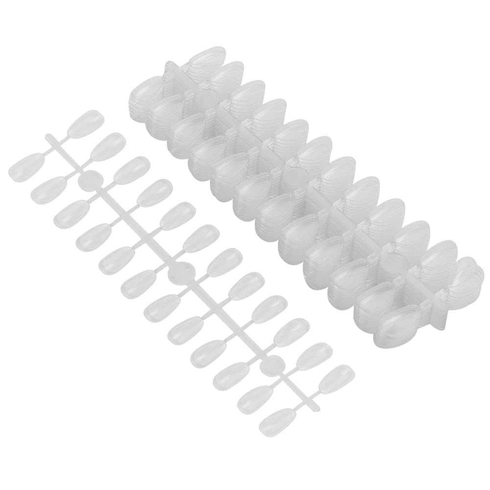 240pcs Transparent Nail Tips Color Card - Gel Polish Display Fan for Nail Art & Manicure Practice