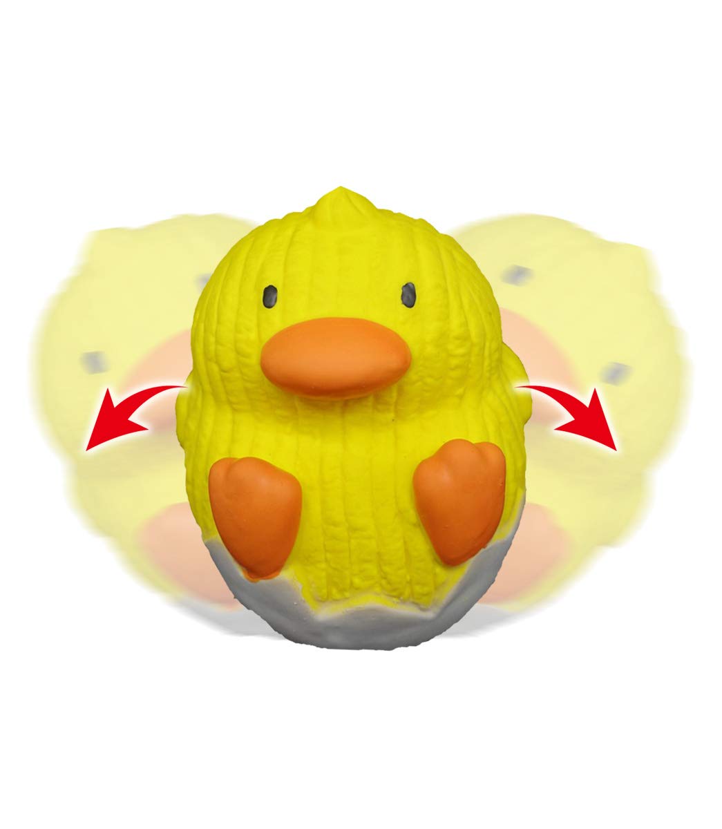 Durable Latex & Rubber Duckling Tumbler Dog Toy - Chew-Resistant Puppy Chew Toy for Aggressive Chewers - Perfect for Indoor Play, Teething Relief & Interactive Fetch Games