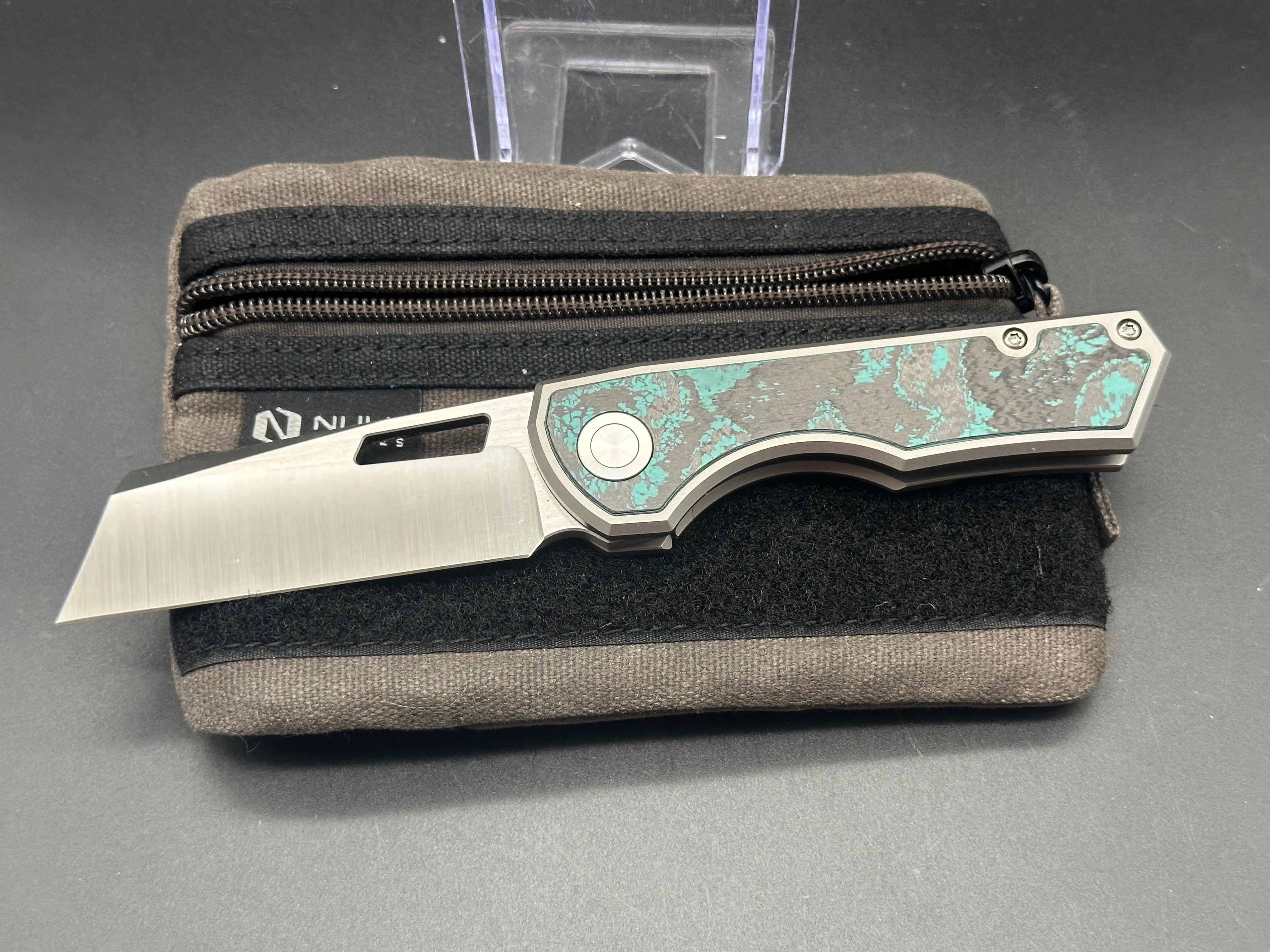 Brian Brown Yeager M V2 Titanium & Camo Carbon Fiber Knife with M390 Blade - EDC, Outdoor, Tactical, and Survival Use