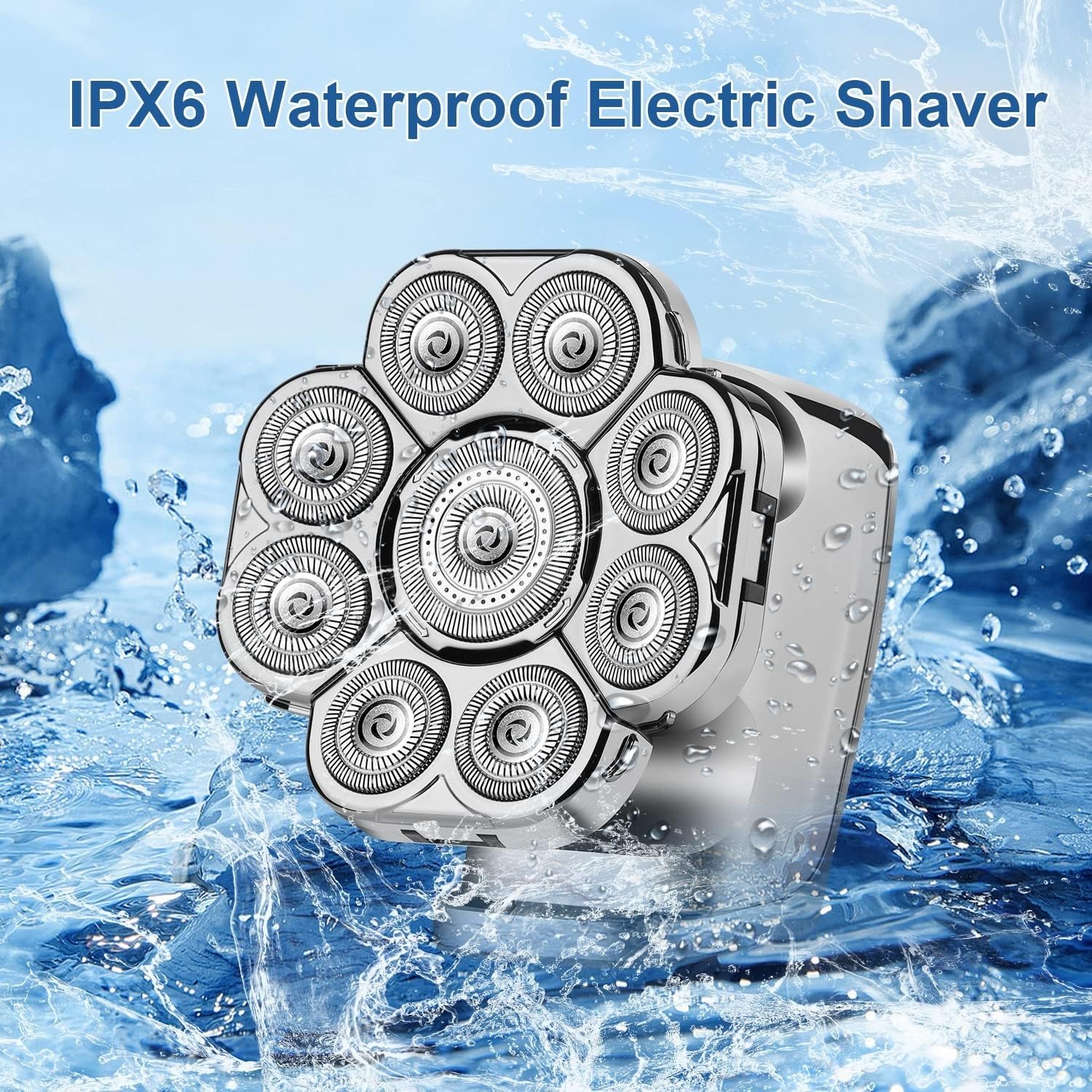 9D LED Cordless Rechargeable Head Shaver for Bald Men - IPX7 Waterproof Electric Razor for Smooth Shaving | Perfect for Travel, Gym & Daily Grooming Routine