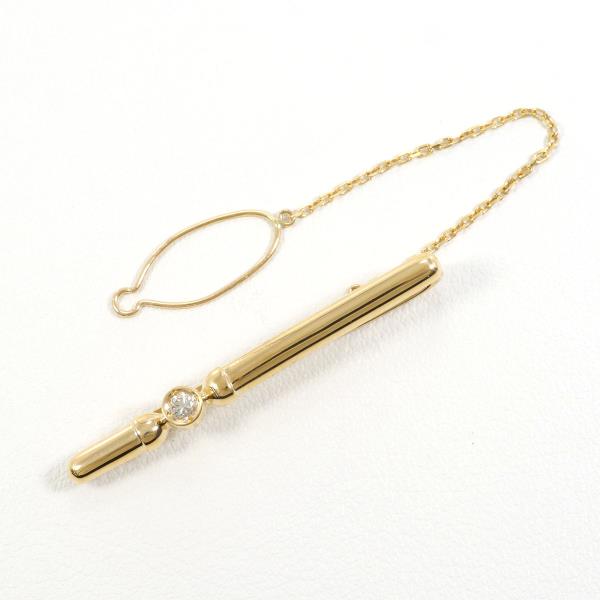 18K Yellow Gold Diamond Tie Pin - Vintage Pre-Owned Men's Jewelry for Weddings, Business & Formal Events