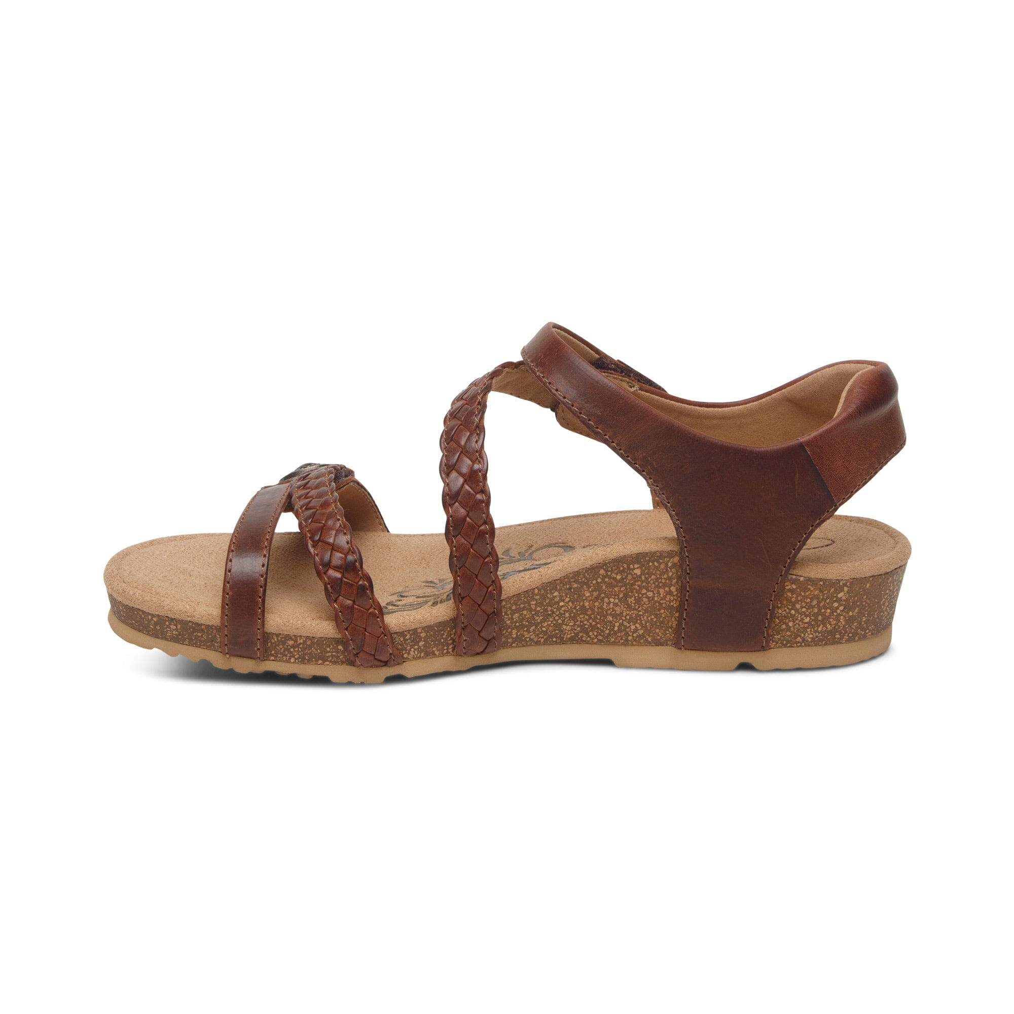 Aetrex Jillian SC441 Walnut Women's Comfortable Orthotic Sandals - Perfect for Walking, Travel & Everyday Wear