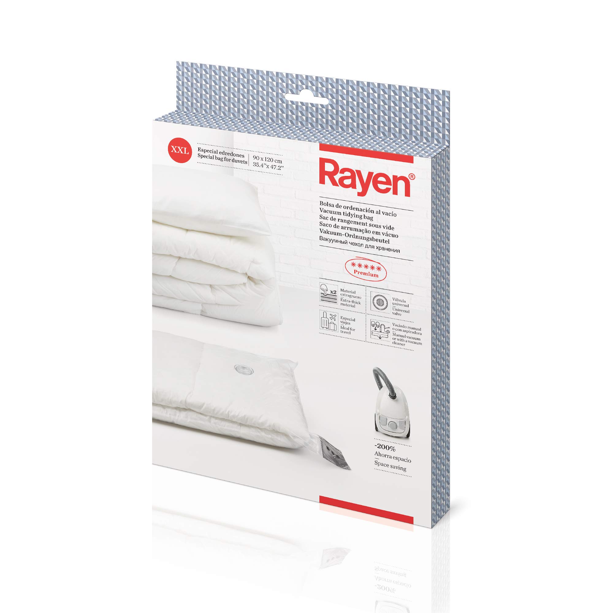 Vacuum Storage Bags 90 x 120 cm (35 x 47 Inches) - Translucent Grey Space Saving Compression Bags for Clothes, Blankets & Seasonal Items - Perfect for Travel, Moving & Home Organization