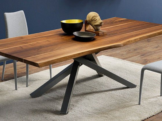 Midj Pechino Modern Dining Table - Elegant Wooden Kitchen Table for 6, Perfect for Family Dinners & Entertaining Guests
