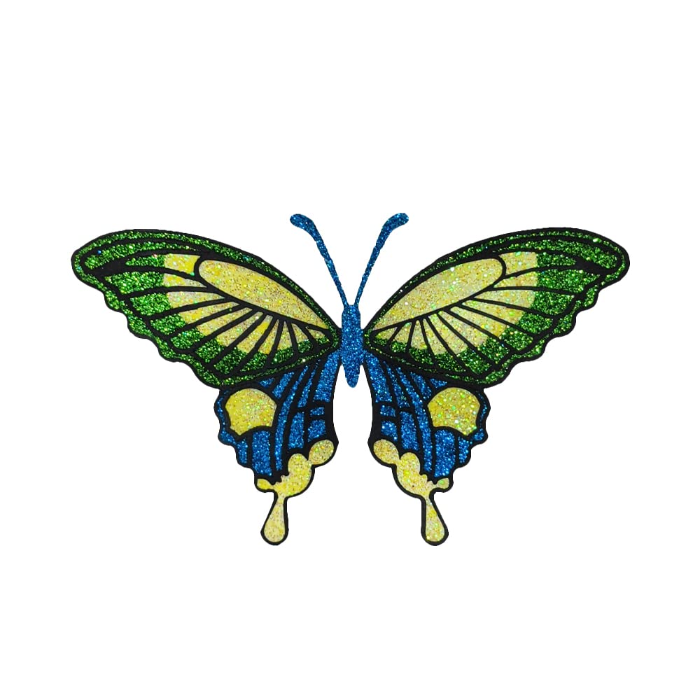 Comet Busters Glitter Butterfly Temporary Tattoos - Waterproof Body Stickers for Kids & Adults (BT194) - Perfect for Parties, Festivals & Costume Events