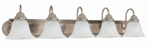 Brushed Nickel/Alabaster Glass