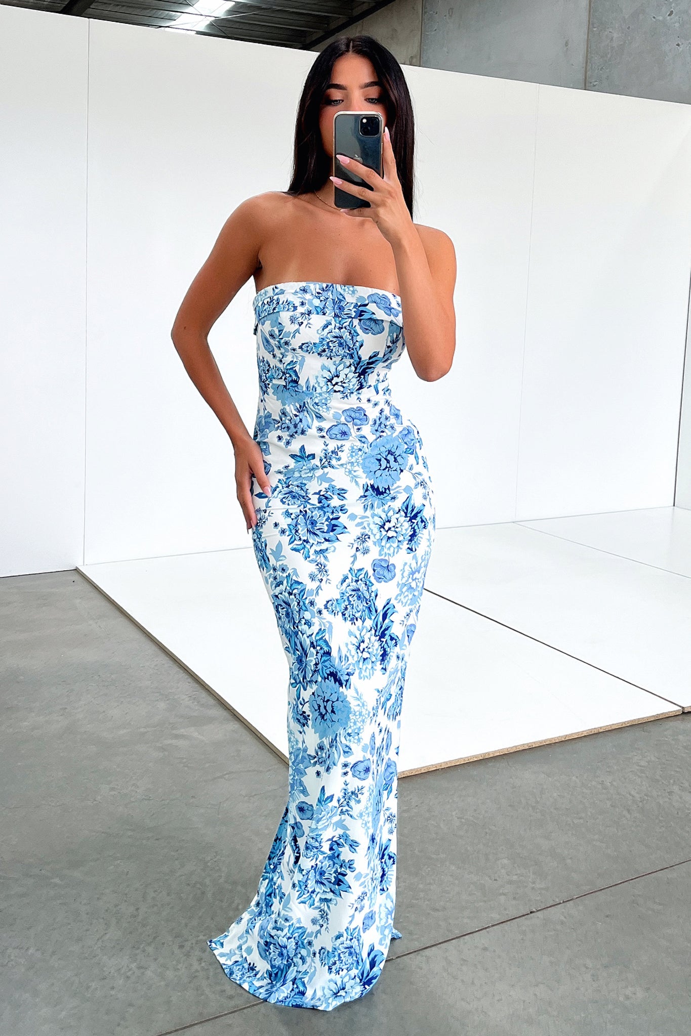 Charms Maxi Dress - Blue Floral Print Summer Beach Dress for Women | Boho Chic Party & Vacation Outfit