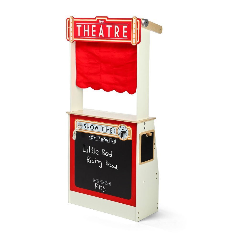 Wooden Play Shop & Theatre - Kids Pretend Play Store for Imaginative Role Play - Perfect for Home, Classroom & Daycare Activities