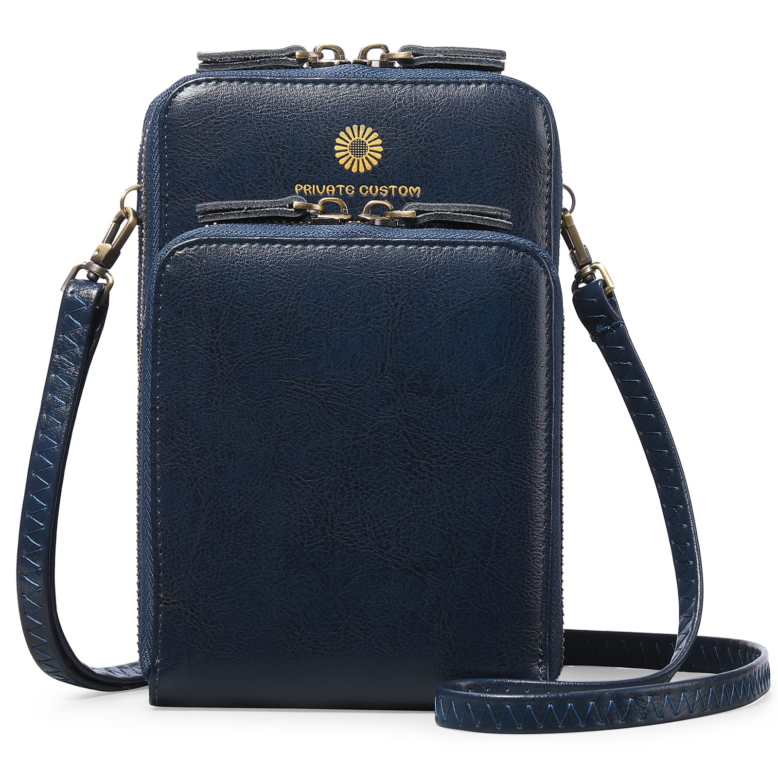 Genuine Leather Crossbody Phone Purse for Women - Multi-Compartment Small Shoulder Bag with Strap | Perfect for Daily Use, Travel, Shopping & Outings