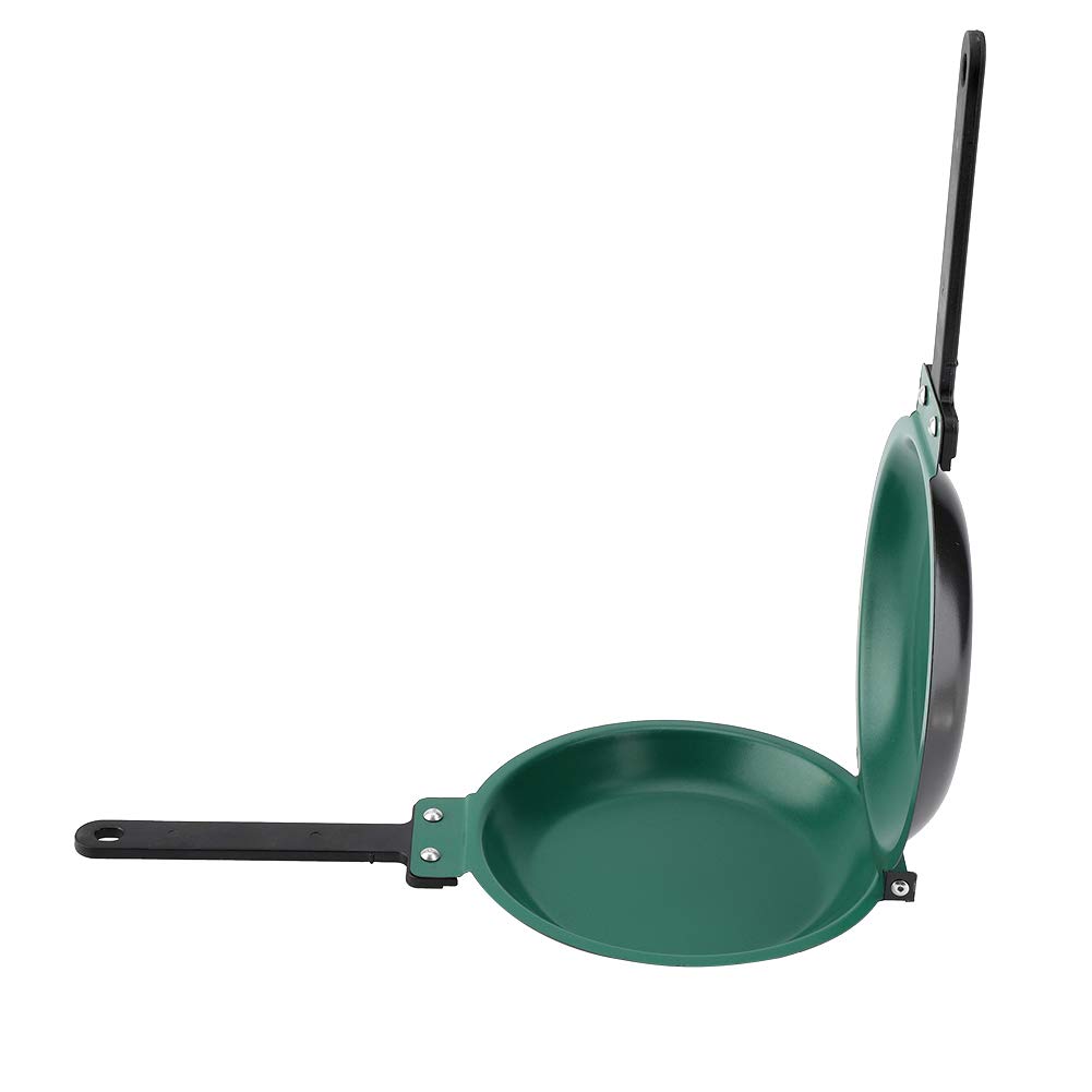 Non-Stick Ceramic Double-Sided Pancake Pan - Green Shell-Shaped Frying Pan for Perfect Pancakes, Crepes & Eggs | Ideal for Breakfast, Brunch & Family Cooking