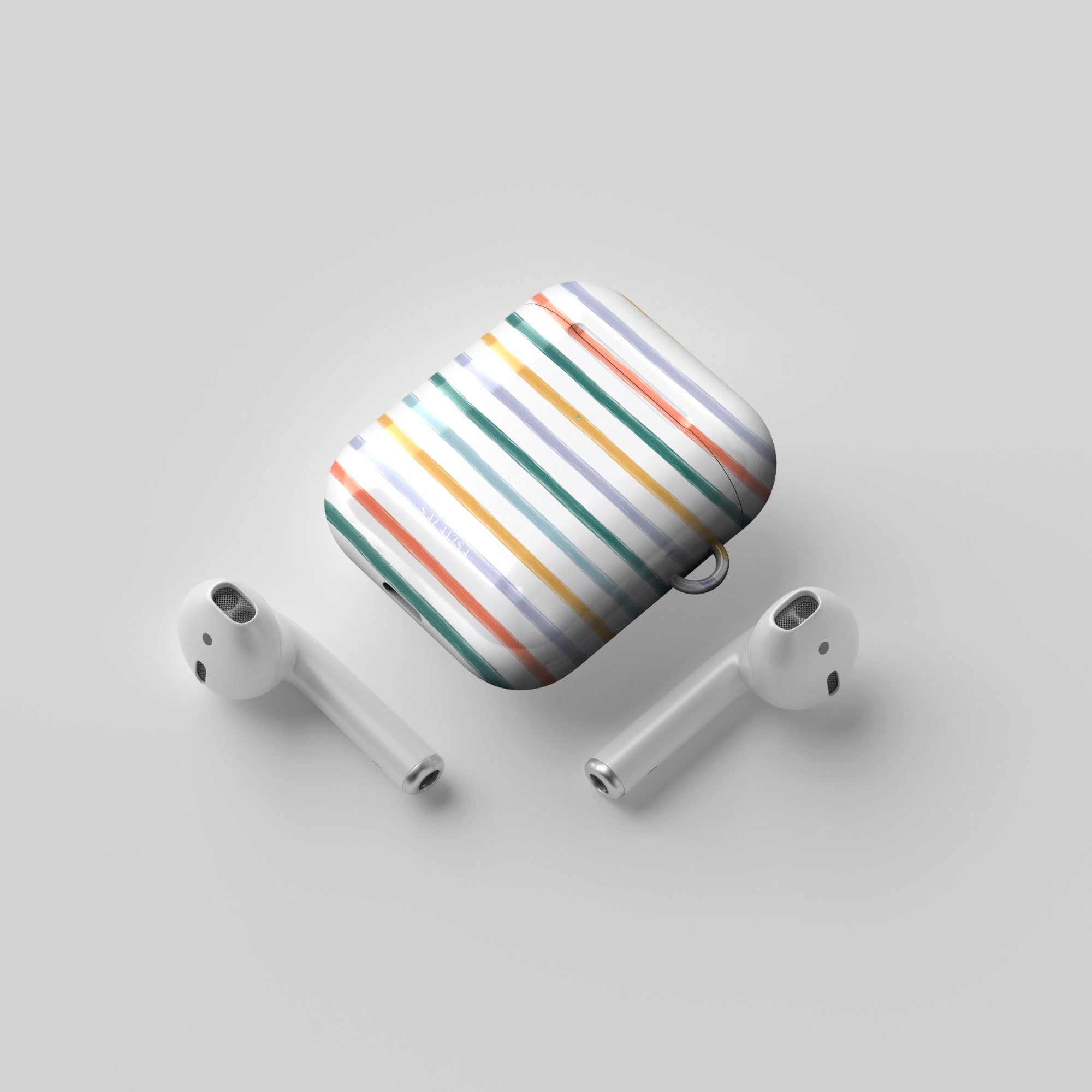 Stylish Summer Stripes AirPods Pro Case - Trendy Protective Cover for AirPods 1/2/3, Perfect for Beach, Travel & Outdoor Activities