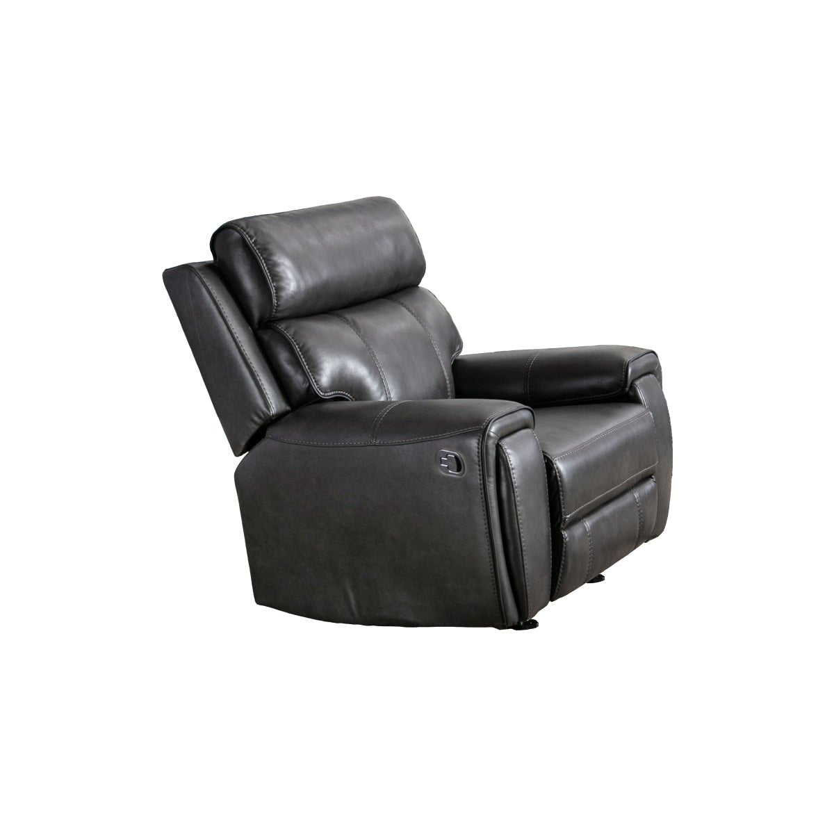 Carnegie Rocker Recliner Chair - Comfortable Leather Rocking Recliner with Padded Seat & Backrest - Perfect for Living Room, Bedroom, Home Theater & Relaxation