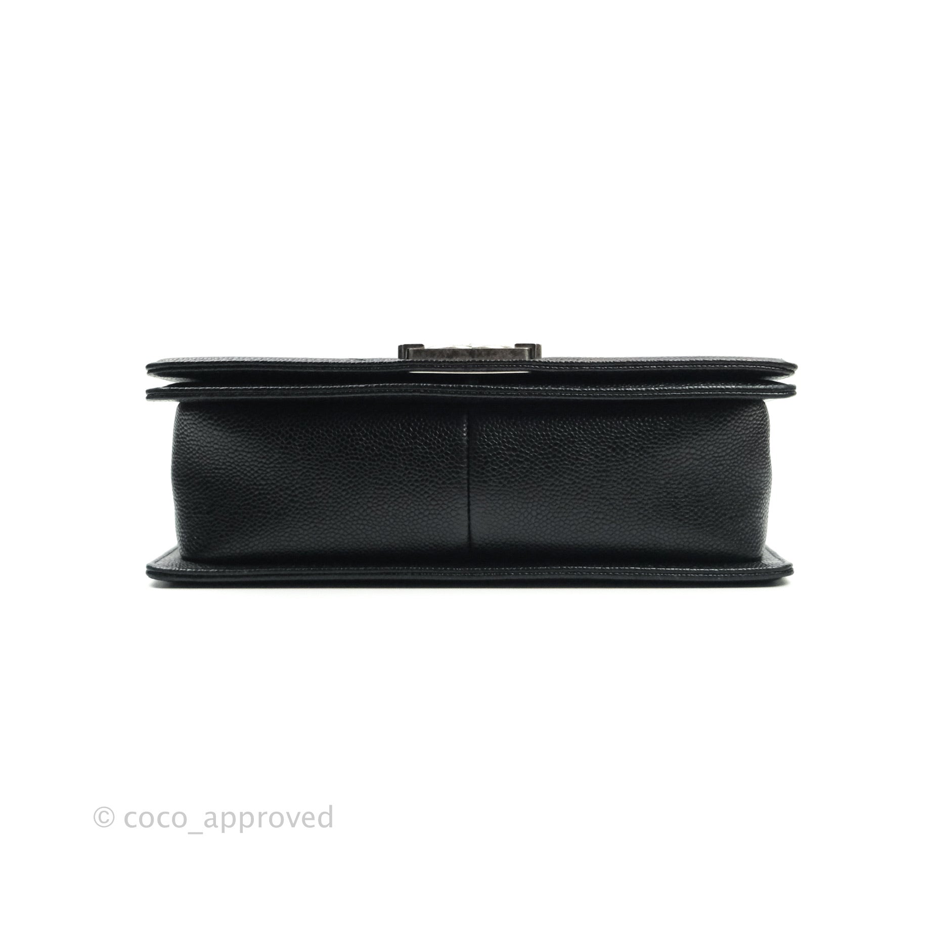 Chanel Boy Quilted Medium Handbag in Black Caviar Leather with Ruthenium Hardware - Luxury Crossbody Bag for Women, Perfect for Evening Events & Date Nights