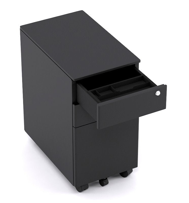Slim Mobile Pedestal Stand - Adjustable Height Rolling Base for Monitors, TVs & Workstations | Perfect for Office, Home & Studio Use