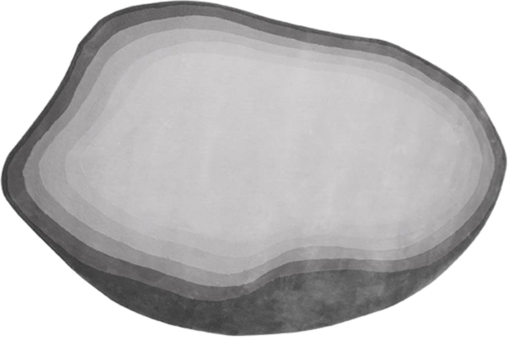 Modern Grey Abstract Area Rug 5x7 - Soft Washable Carpet for Living Room, Bedroom, Dining Room, Playroom & Home Office | Contemporary Art Deco Accent Rug for Cozy Home Decor