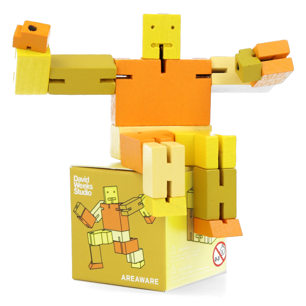 Cubebot Micro Yellow Multi - Fun Mini Robot Toy for Kids, Adults, Collectors | STEM Learning, Desk Decor, Stress Relief, Gift Idea
