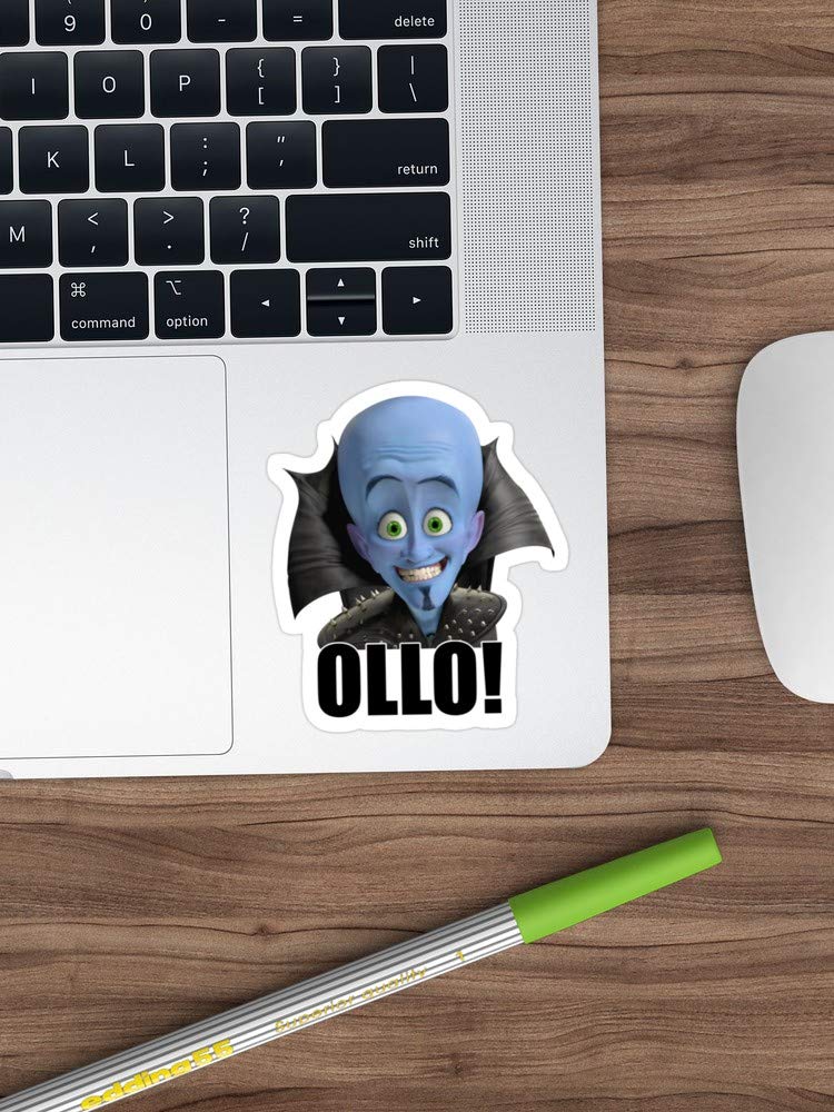 3 Pack Megamind Stickers Featuring Will Ferrell - Funny Vinyl Decals for Laptop, Phone, Car, Guitar & Fridge - Perfect for School, Office & Home Decor