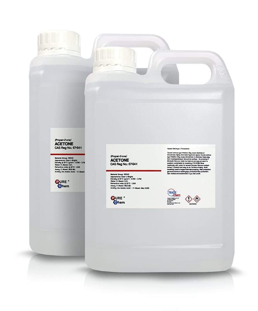 **Pure 99.8% Acetone for Acrylic Nails & Polish Remover - 2 Pack (2L Each) - Fast & Effective Nail Salon & DIY Manicure Solution**    *(Use for professional nail salons, at-home manicures, or removing stubborn gel/acrylic nails quickly!)*