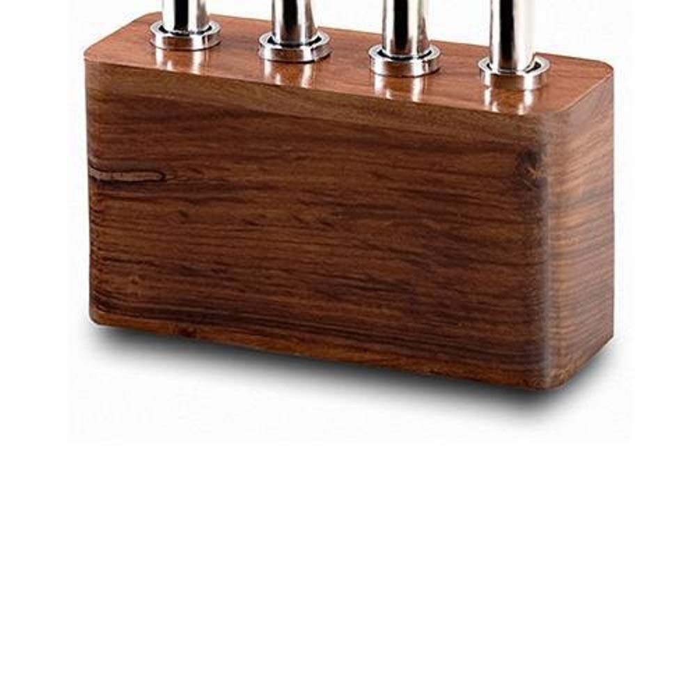Premium Cosmo Bar Tool Set with Acacia Wood Stand - 5-Piece Cocktail Mixing Kit for Home Bars, Bartenders & Entertaining Guests