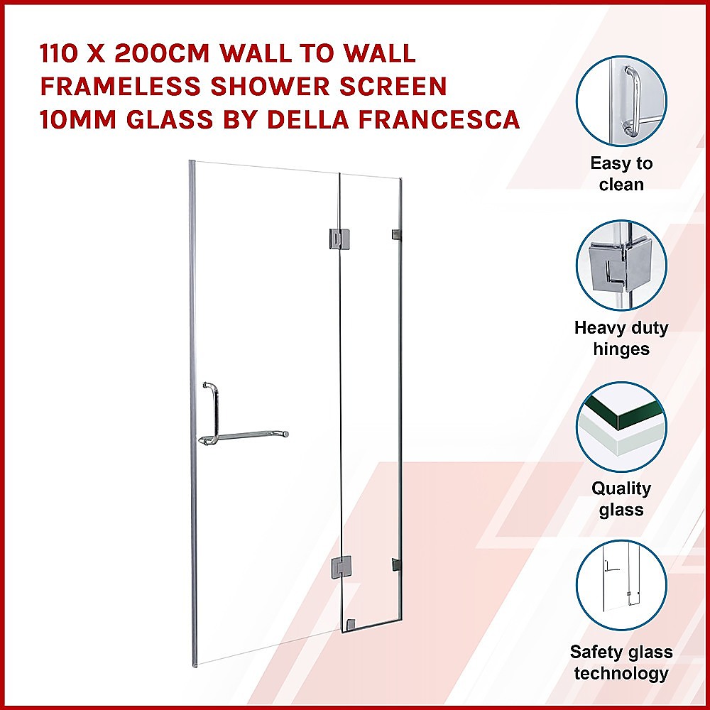 Frameless Shower Screen 10mm Glass 43