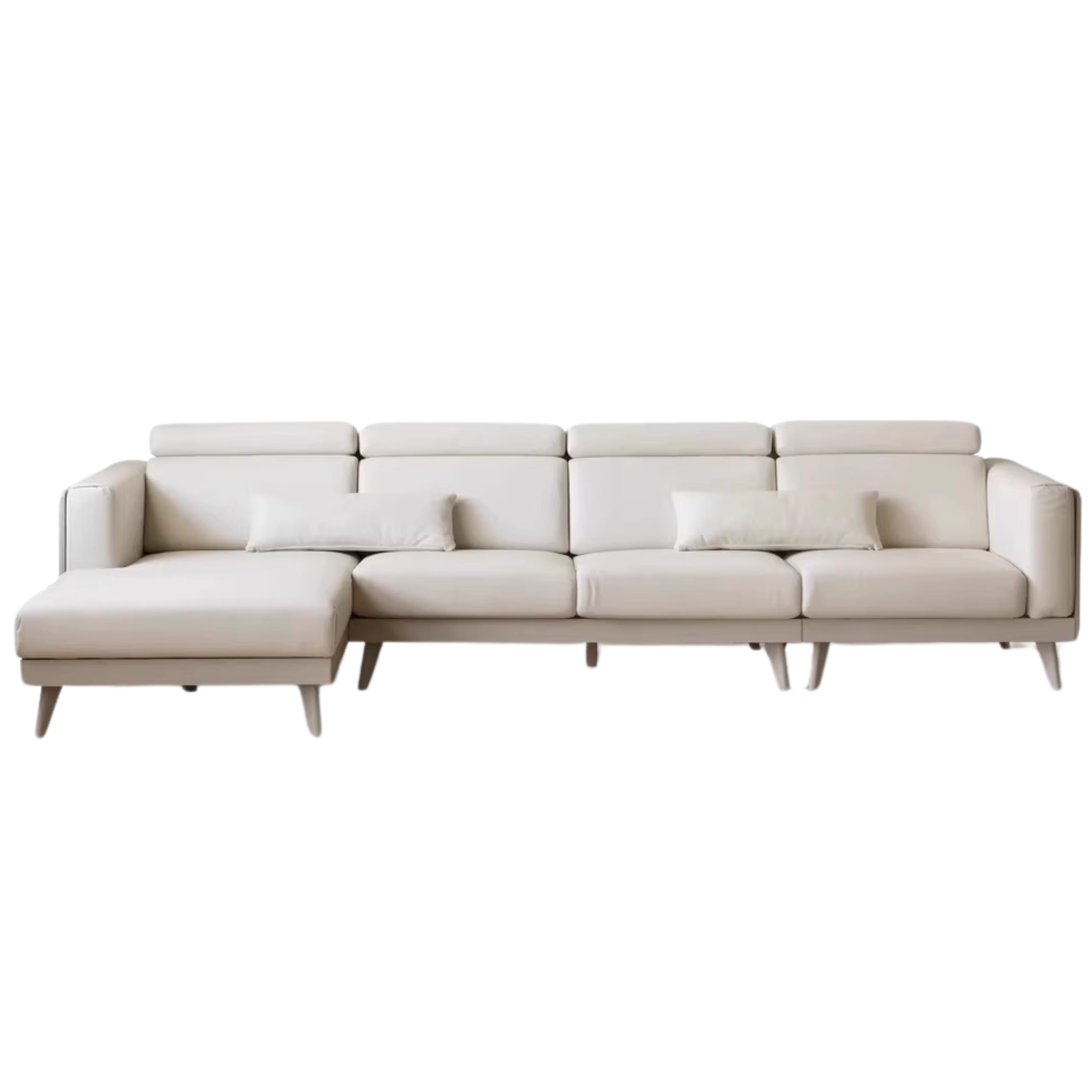 133.8х66.9х32.6 inch / 340х170х83 cm / milk white color / sofa right